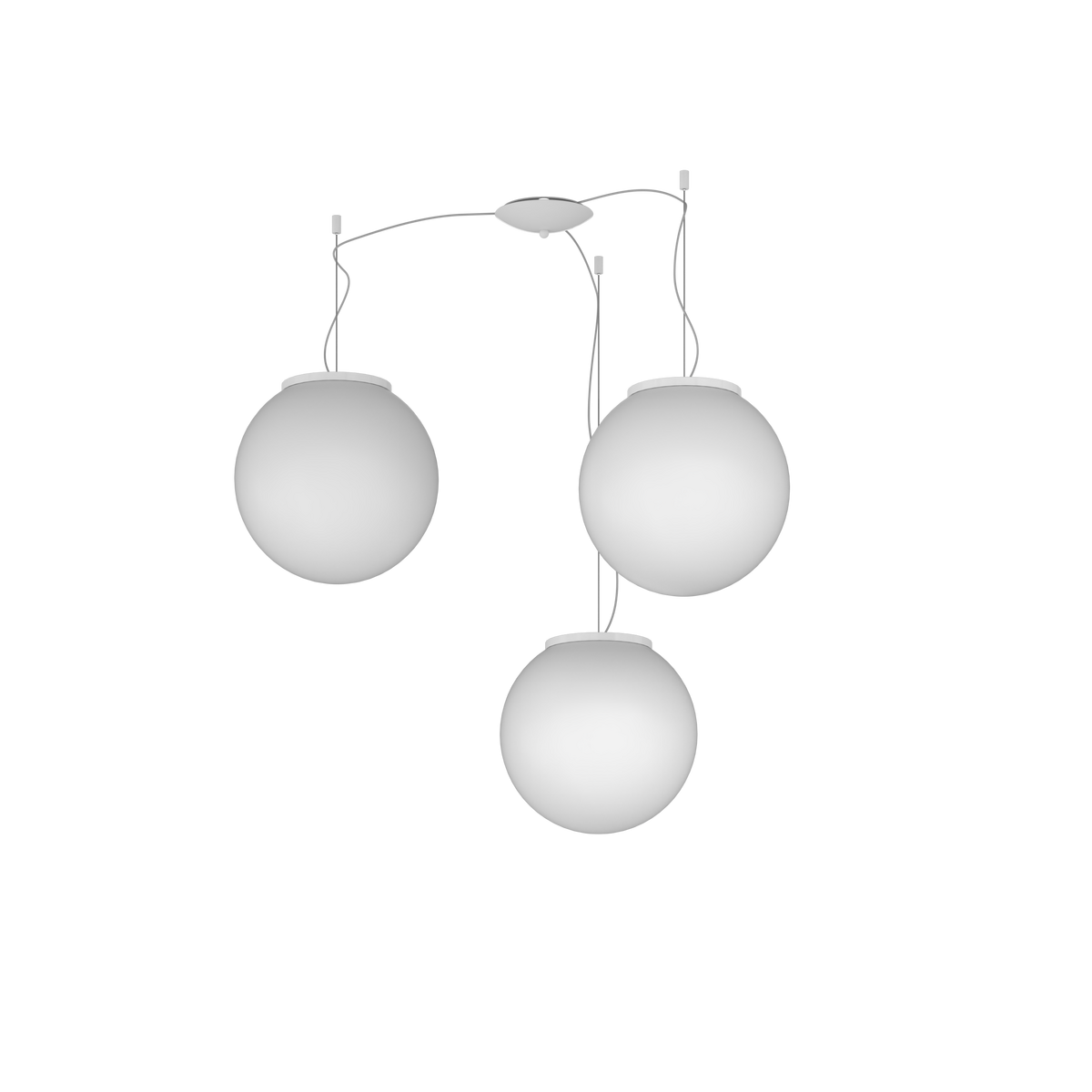 1195BI/S3-30 MARS SOSPENSIONE BIANCO D.30 CM. 3 LUCI