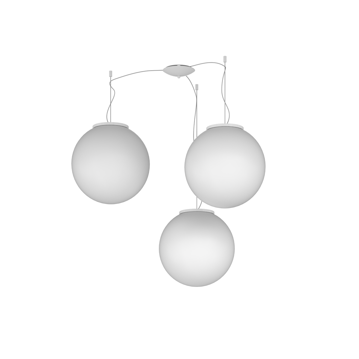1195BI/S3-35 MARS SOSPENSIONE BIANCO D.35 CM. 3 LUCI