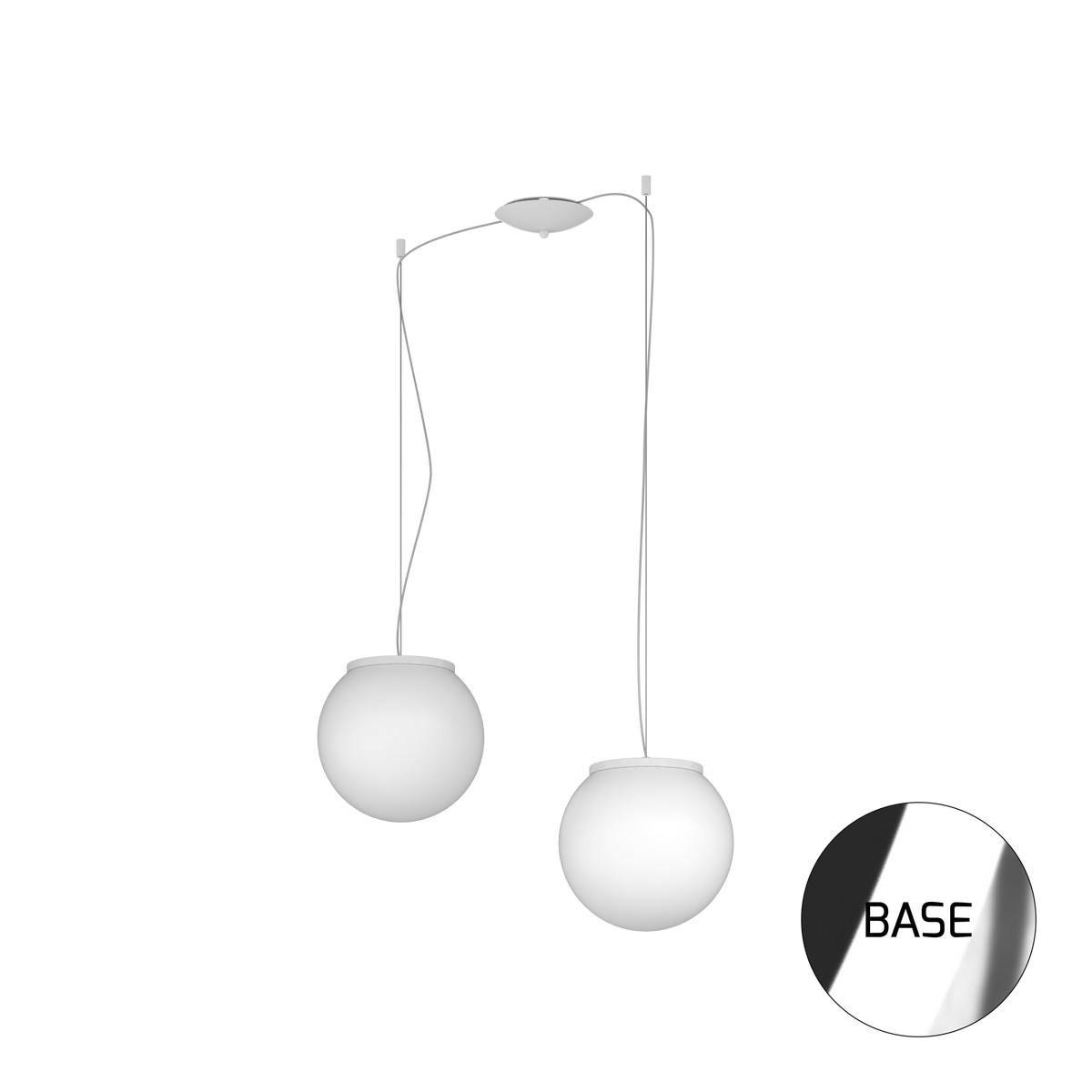 1195CR/S2-25 MARS SOSPENSIONE CROMO D.25 CM. 2 LUCI