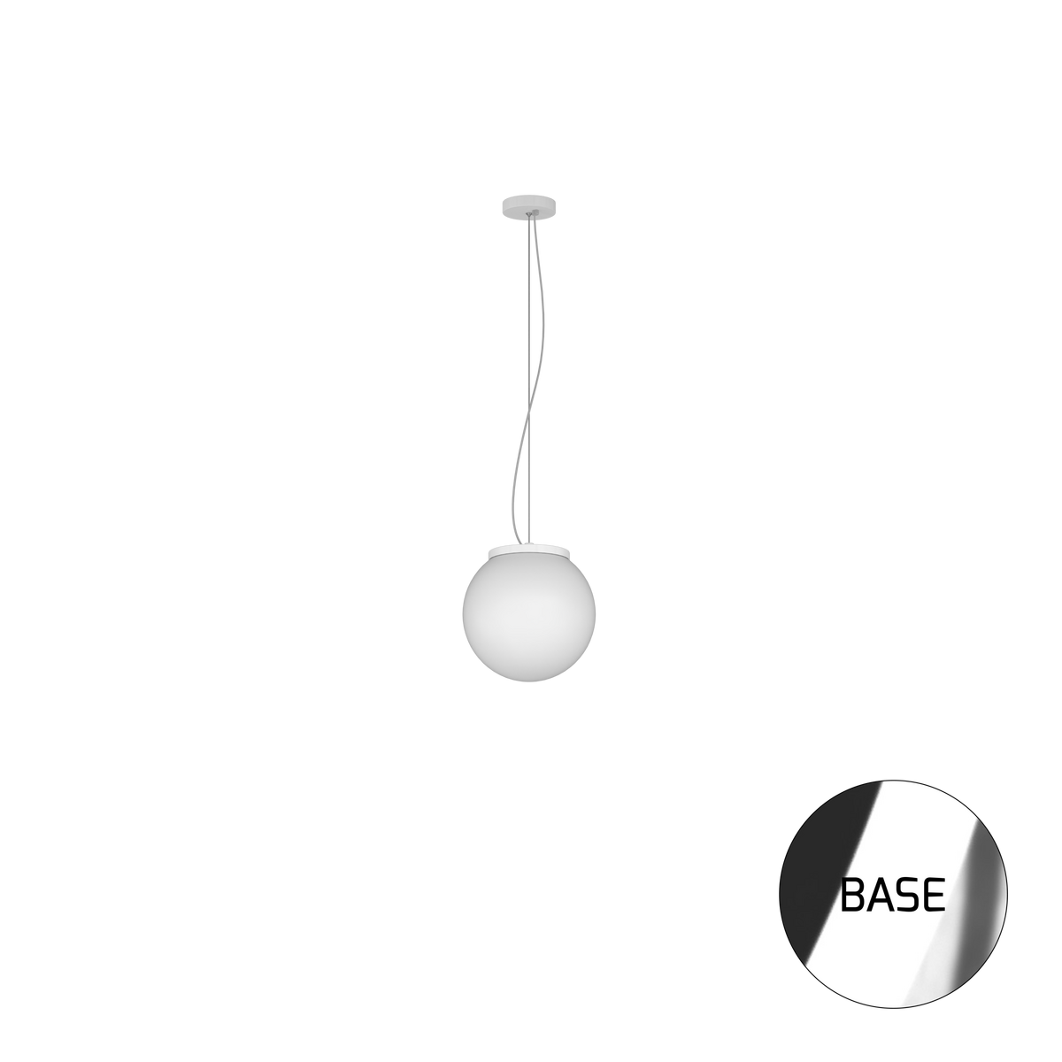 1195CR/S20 MARS SOSPENSIONE CROMO D.20 CM. 1 LUCE