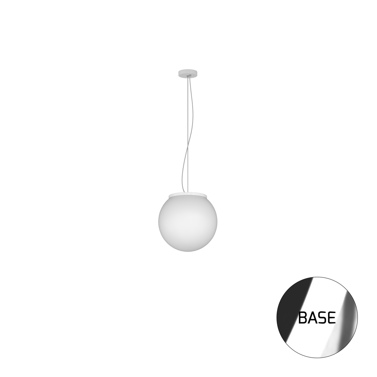 1195CR/S25 MARS SOSPENSIONE CROMO D.25 CM. 1 LUCE