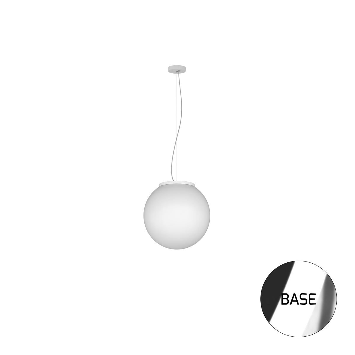 1195CR/S30 MARS SOSPENSIONE CROMO D.30 CM. 1 LUCE