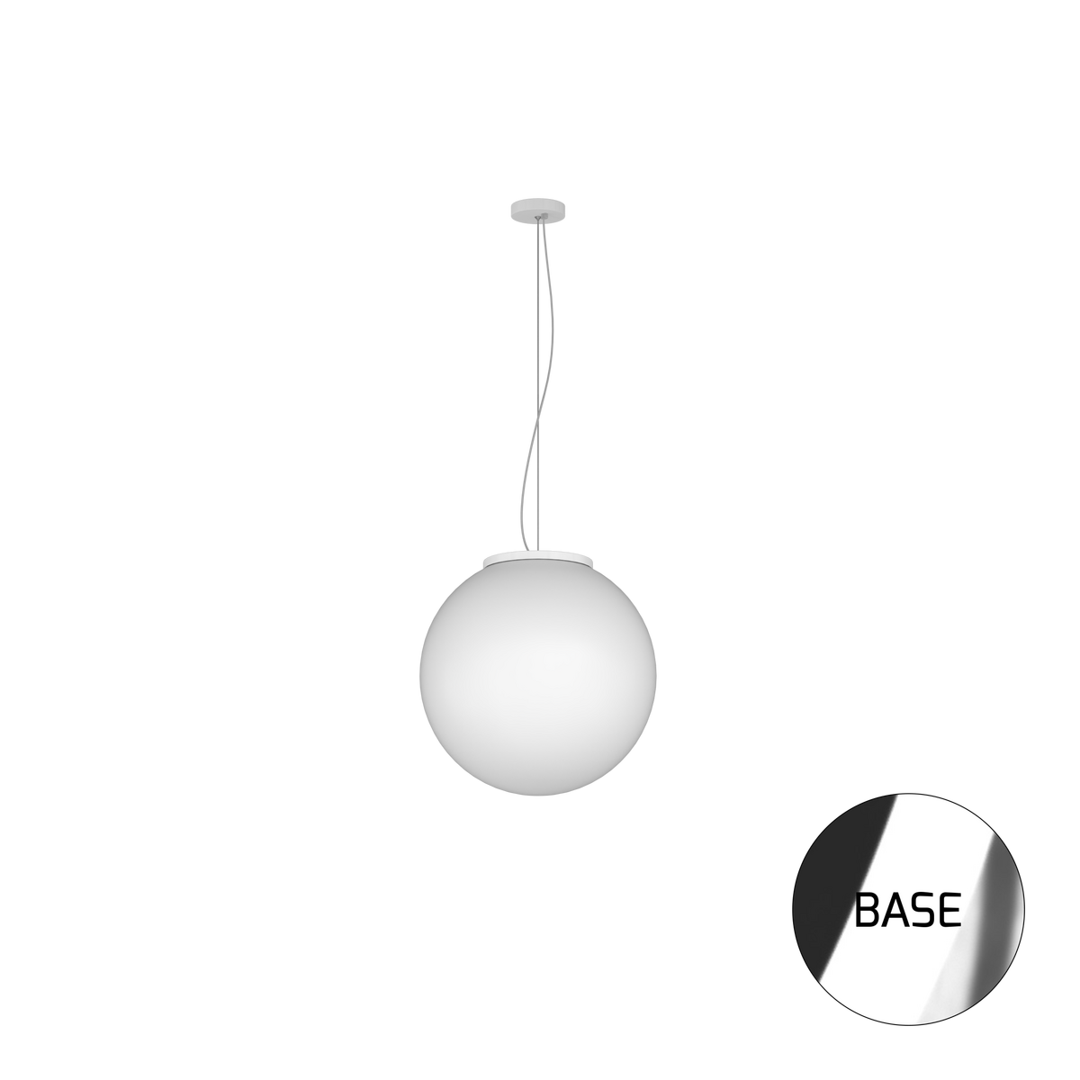 1195CR/S35 MARS SOSPENSIONE CROMO D.35 CM. 1 LUCE