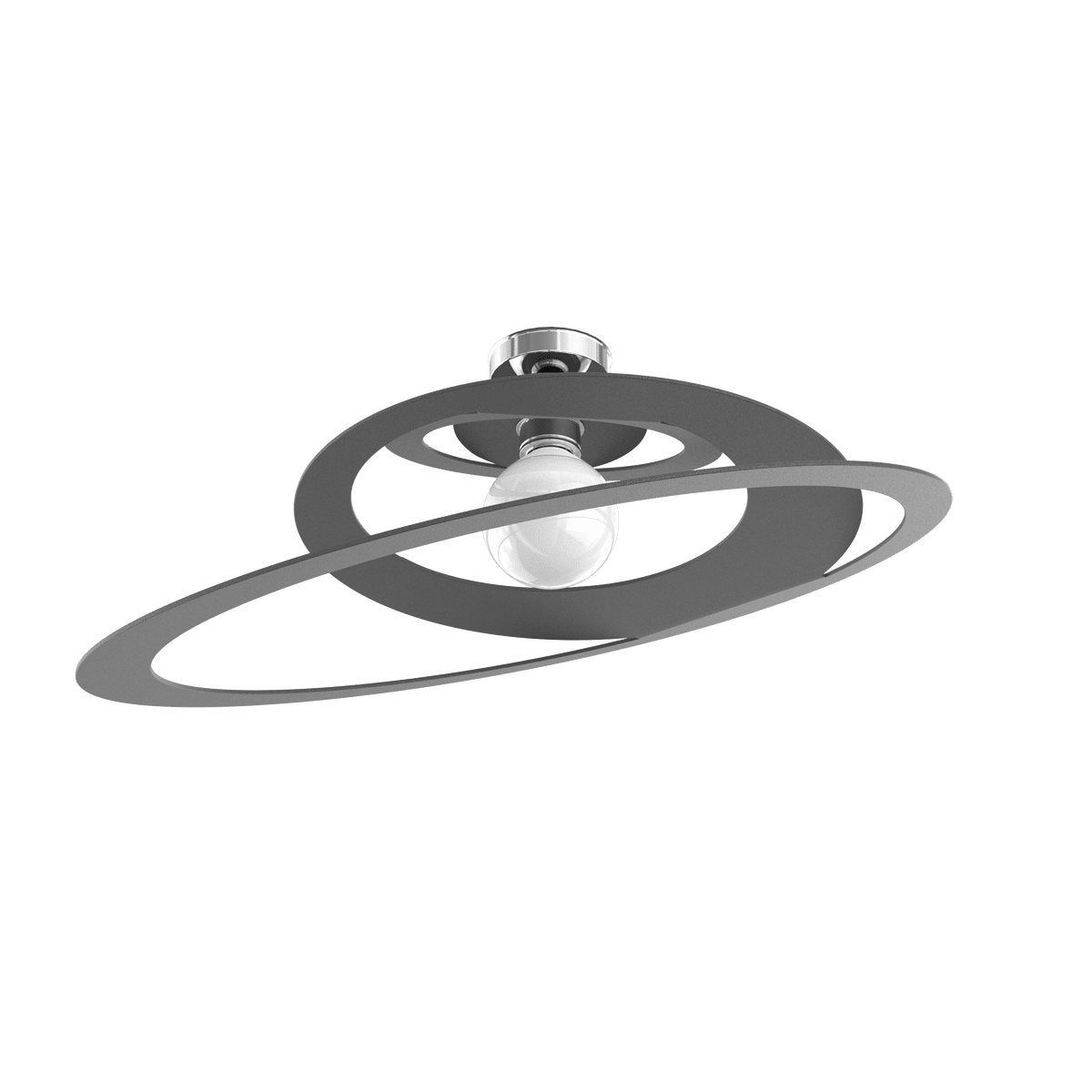 BUNGEE PLAFONIERA D.70 CM. 1 LUCE GRIGIO ANTRACITE