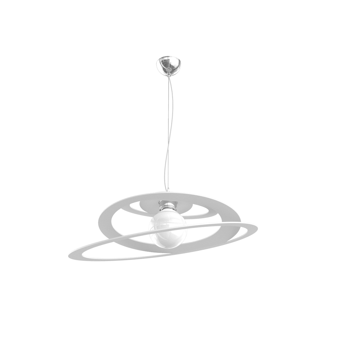 1197/S50-BI BUNGEE SOSPENSIONE D.50 CM. 1 LUCE BIANCO