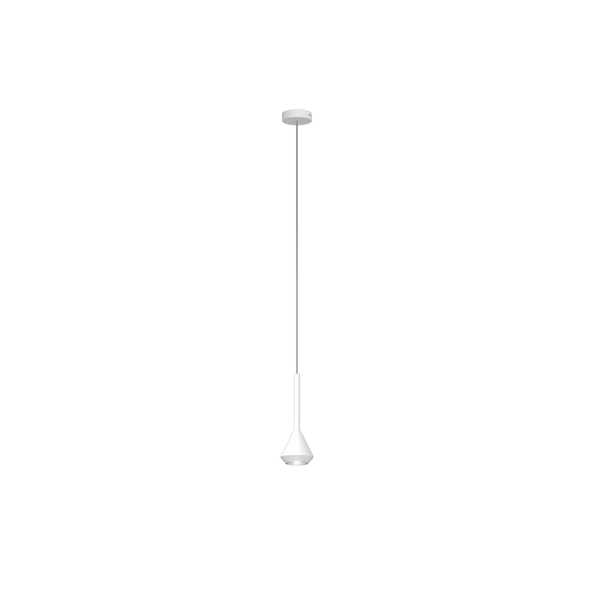 1202BI/S1-BI AYGO SOSP. 1 LUCE BIANCO CON CAVO CM.250 E ROSONE BIANCO