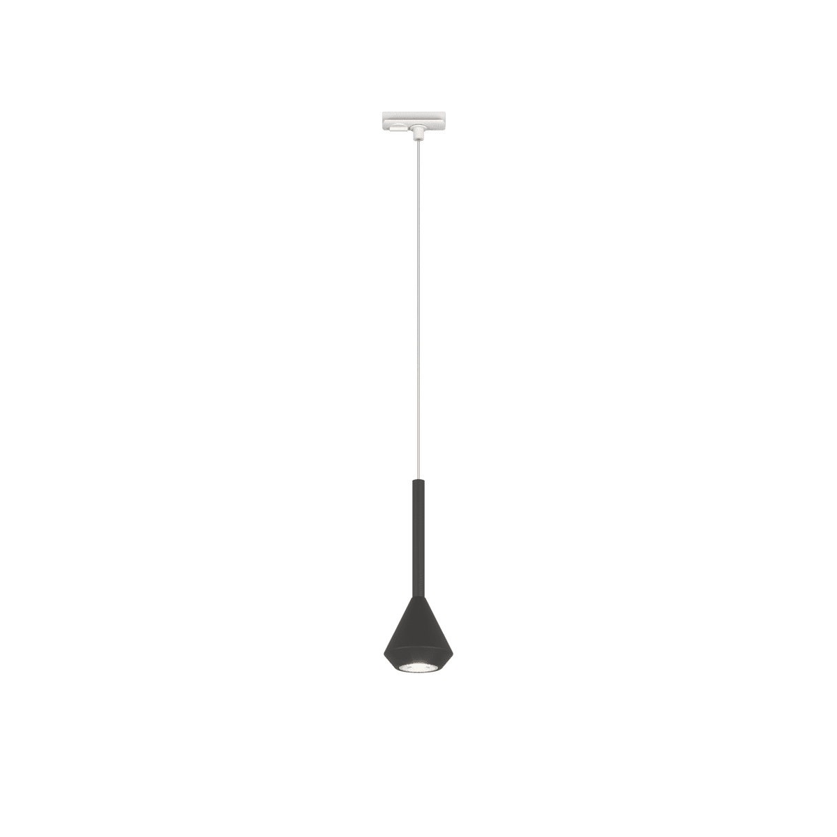1202MONOBI/S1-NE AYGO SOSP. 1 LUCE NERO CON CAVO CM.250 E PRENDI CORRENTE BIANCO PER BINARIO MONO