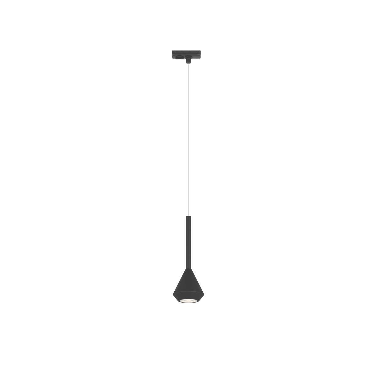 1202MONONE/S1-NE AYGO SOSP. 1 LUCE NERO CON CAVO CM.250 E PRENDI CORRENTE NERO PER BINARIO MONO