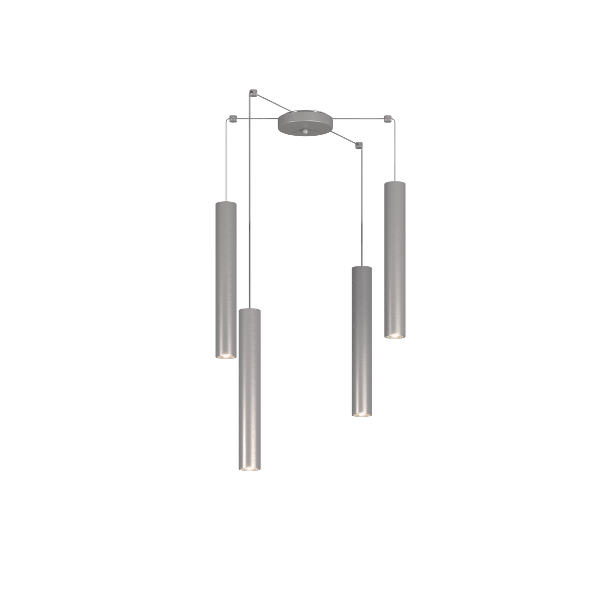 1203AL/S4 S-AL XENA SOSP. 4 LUCI SPOSTABILE ALLUMINIO CON CAVO CM.250
