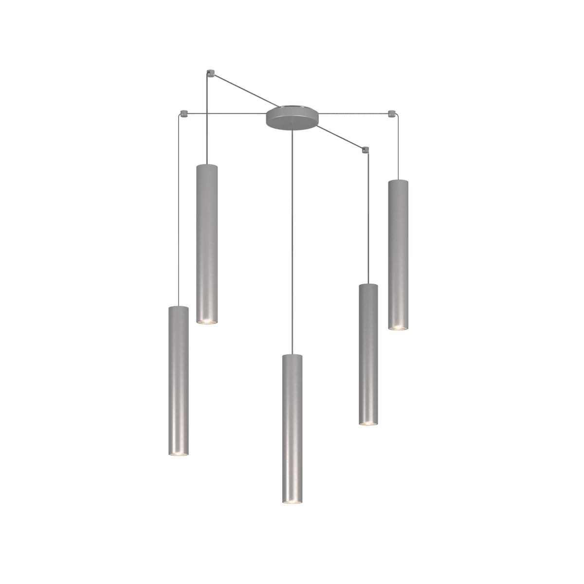 1203AL/S5 S-AL XENA SOSP. 5 LUCI SPOSTABILE ALLUMINIO CON CAVO CM.250