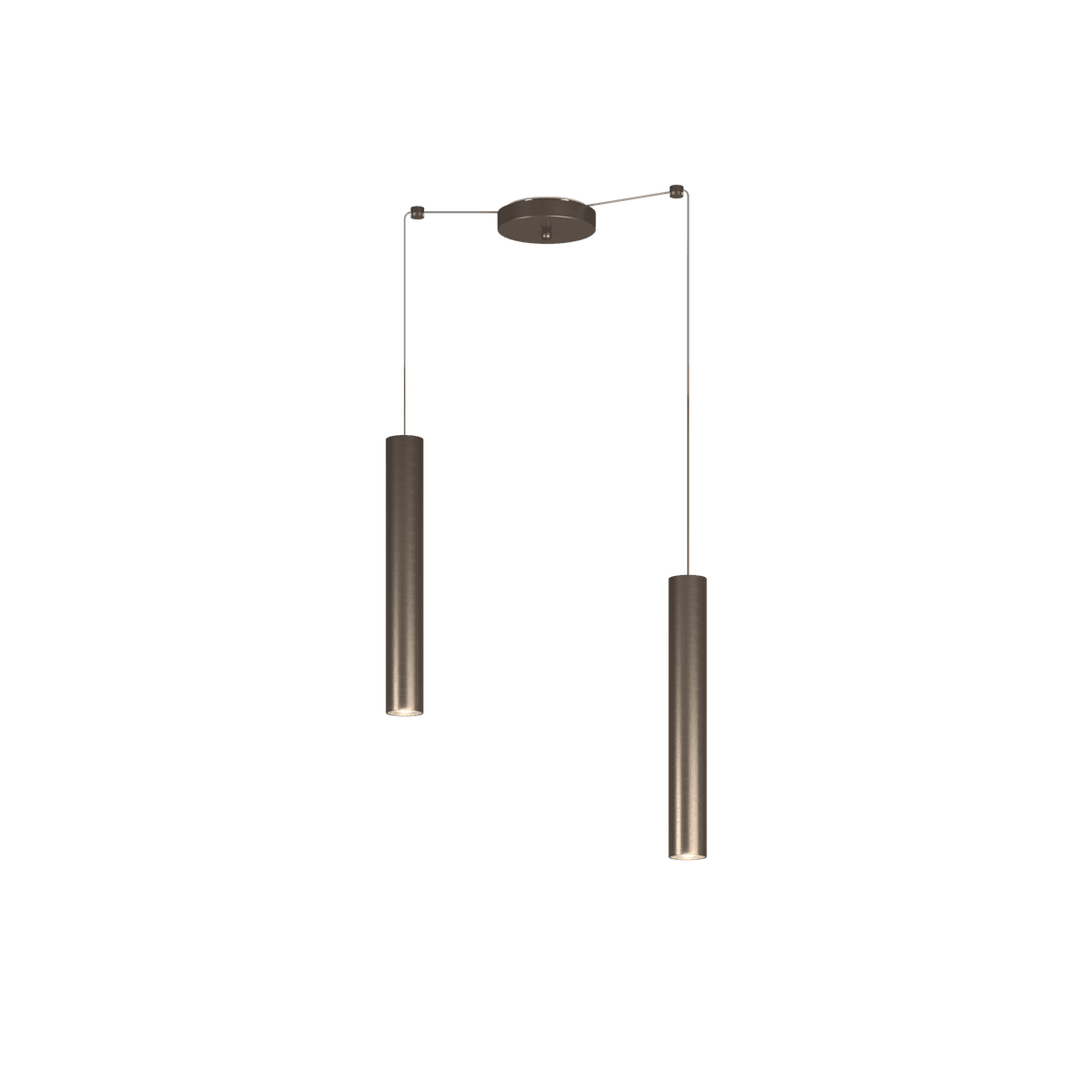 1203BR/S2 S-BR XENA SOSP. 2 LUCI SPOSTABILE BRONZO CON CAVO CM.250
