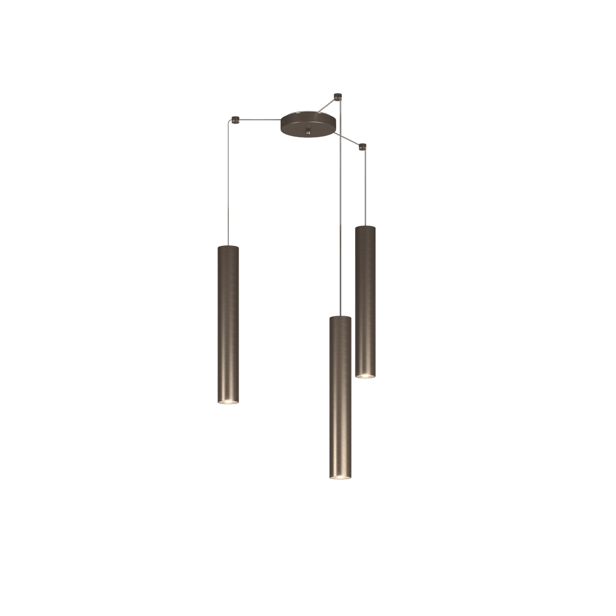 1203BR/S3 S-BR XENA SOSP. 3 LUCI SPOSTABILE BRONZO CON CAVO CM.250