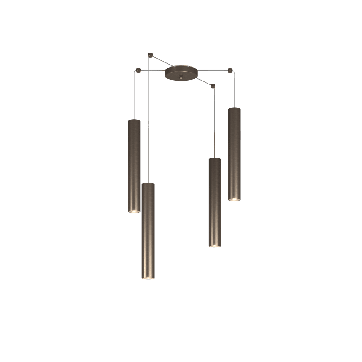 1203BR/S4 S-BR XENA SOSP. 4 LUCI SPOSTABILE BRONZO CON CAVO CM.250