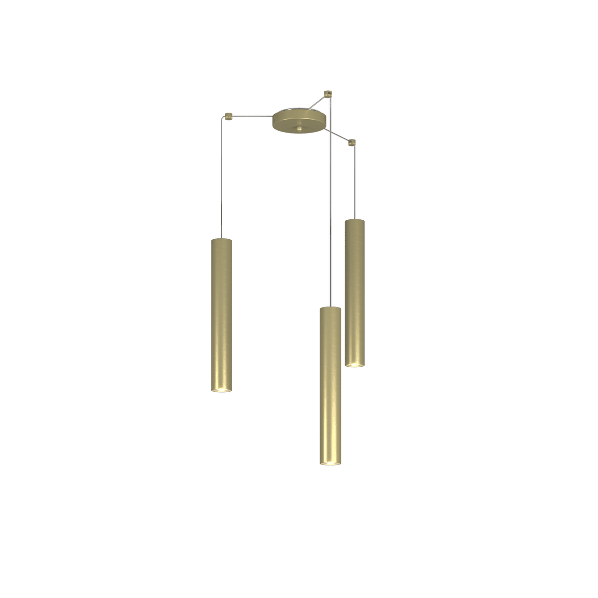 1203OT/S3 S-OT XENA SOSP. 3 LUCI SPOSTABILE OTTONE CON CAVO CM.250