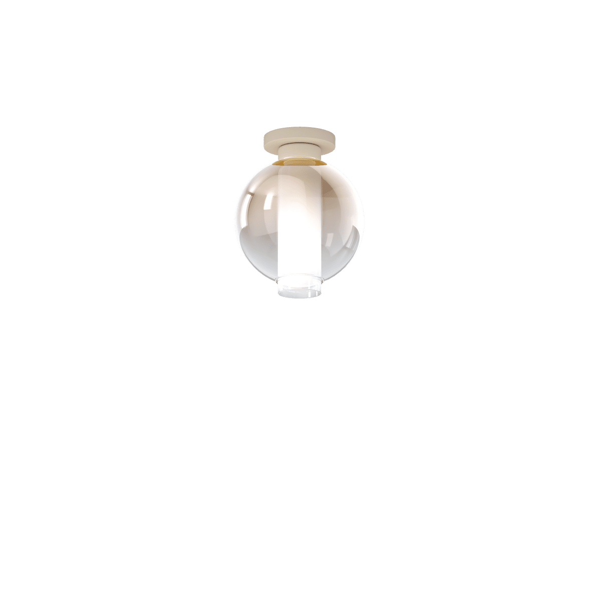 1207SA/PL1-BR V-LINE PLAFONIERA SABBIA 1 LUCE VETRO BRONZO