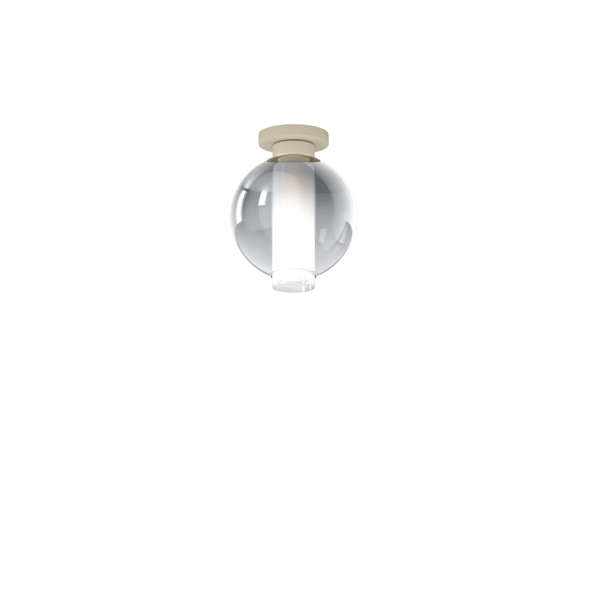 1207SA/PL1-FU V-LINE PLAFONIERA SABBIA 1 LUCE VETRO FUME