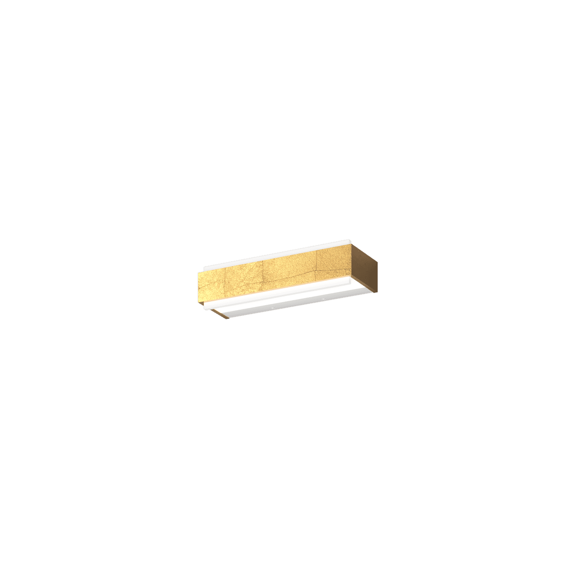 BIOS APPLIQUE /PLAFONIERA PICCOLA FOGLIA ORO A LED INTEGR. SWITCH 3000/4000CON DIFFUSORE IN METACR. SATIN.