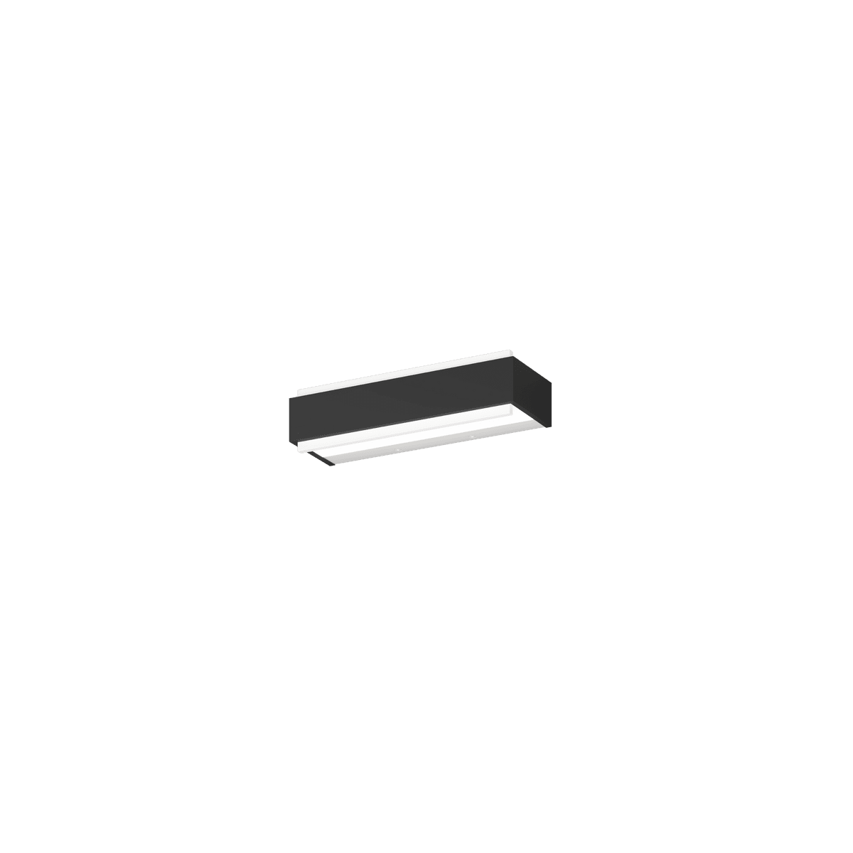 BIOS APPLIQUE /PLAFONIERA PICCOLA NERO A LED INTEGR. SWITCH 3000/4000CON DIFFUSORE IN METACR. SATIN.