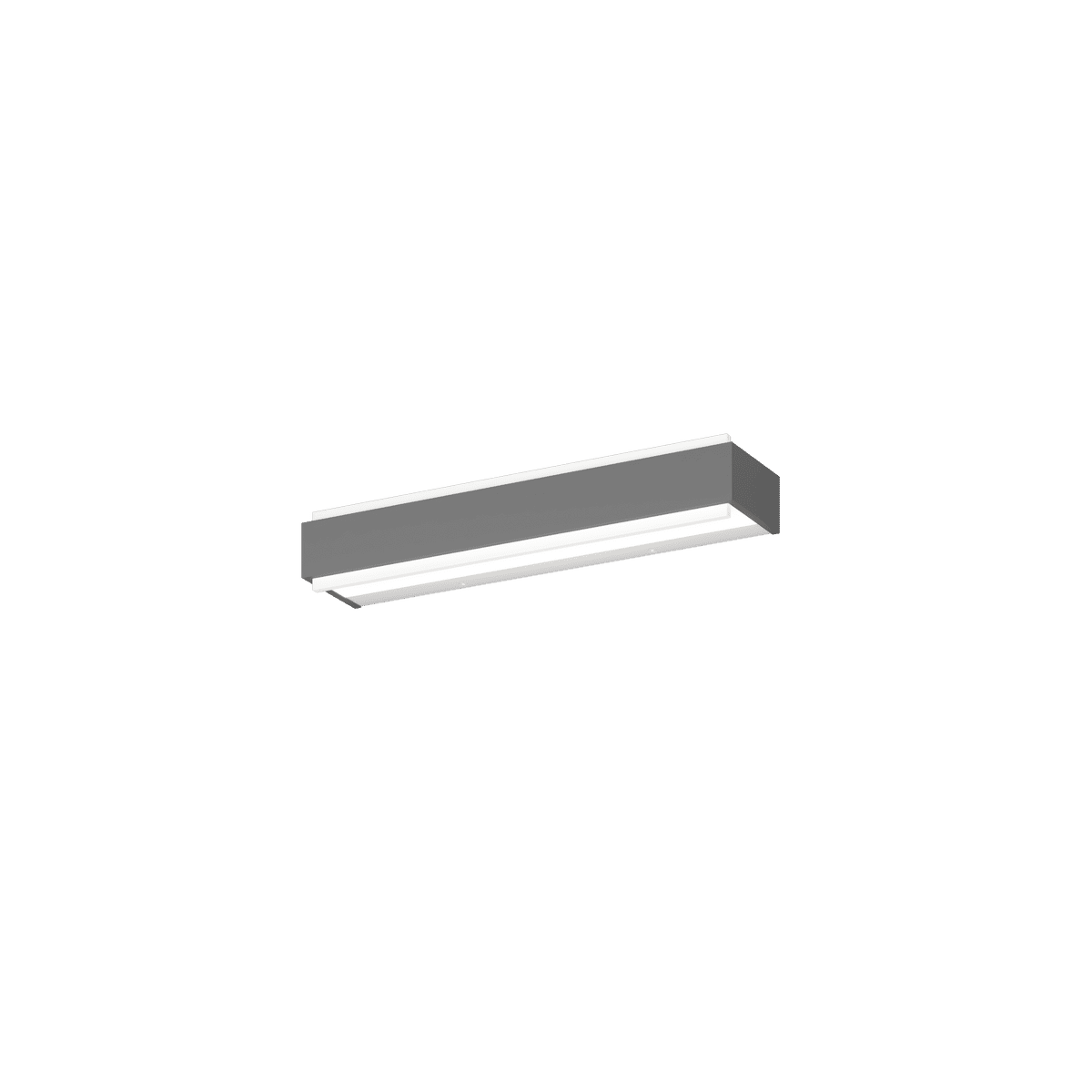 1213/45 DM-GA BIOS APPLIQUE /PLAFONIERA MEDIA GRIGIO ANTRACITE A LED INTEGR. SWITCH 3000/4000 CON DIFFUSORE IN METACR. SATIN.