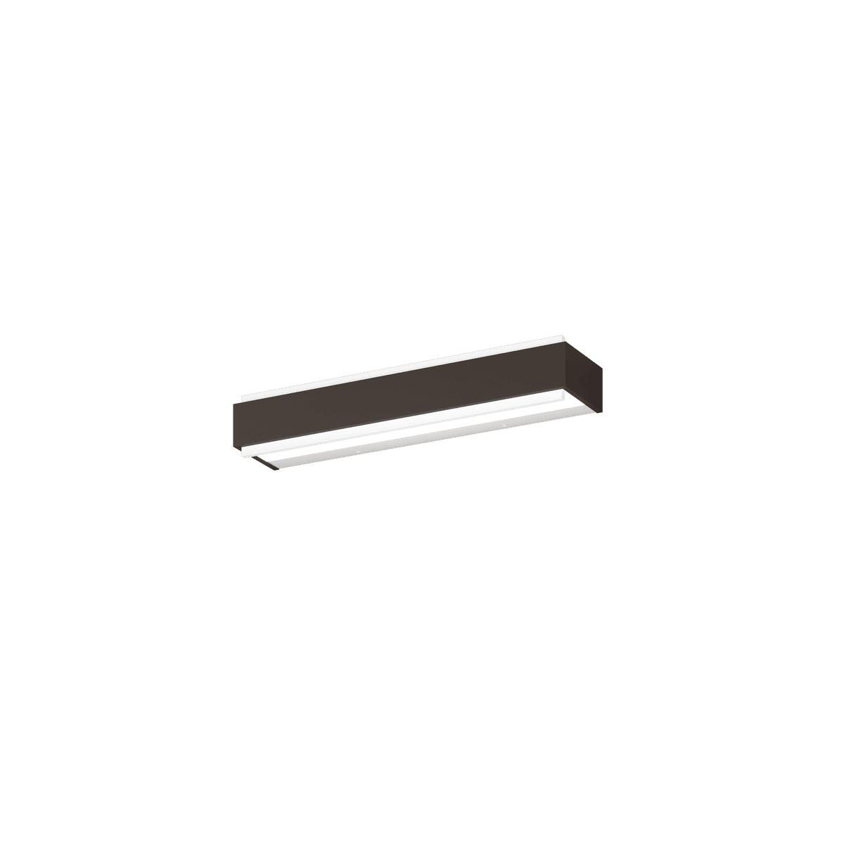 1213/45 DM-MA BIOS APPLIQUE /PLAFONIERA MEDIA MARRONE A LED INTEGR. SWITCH 3000/4000 CON DIFFUSORE IN METACR. SATIN.