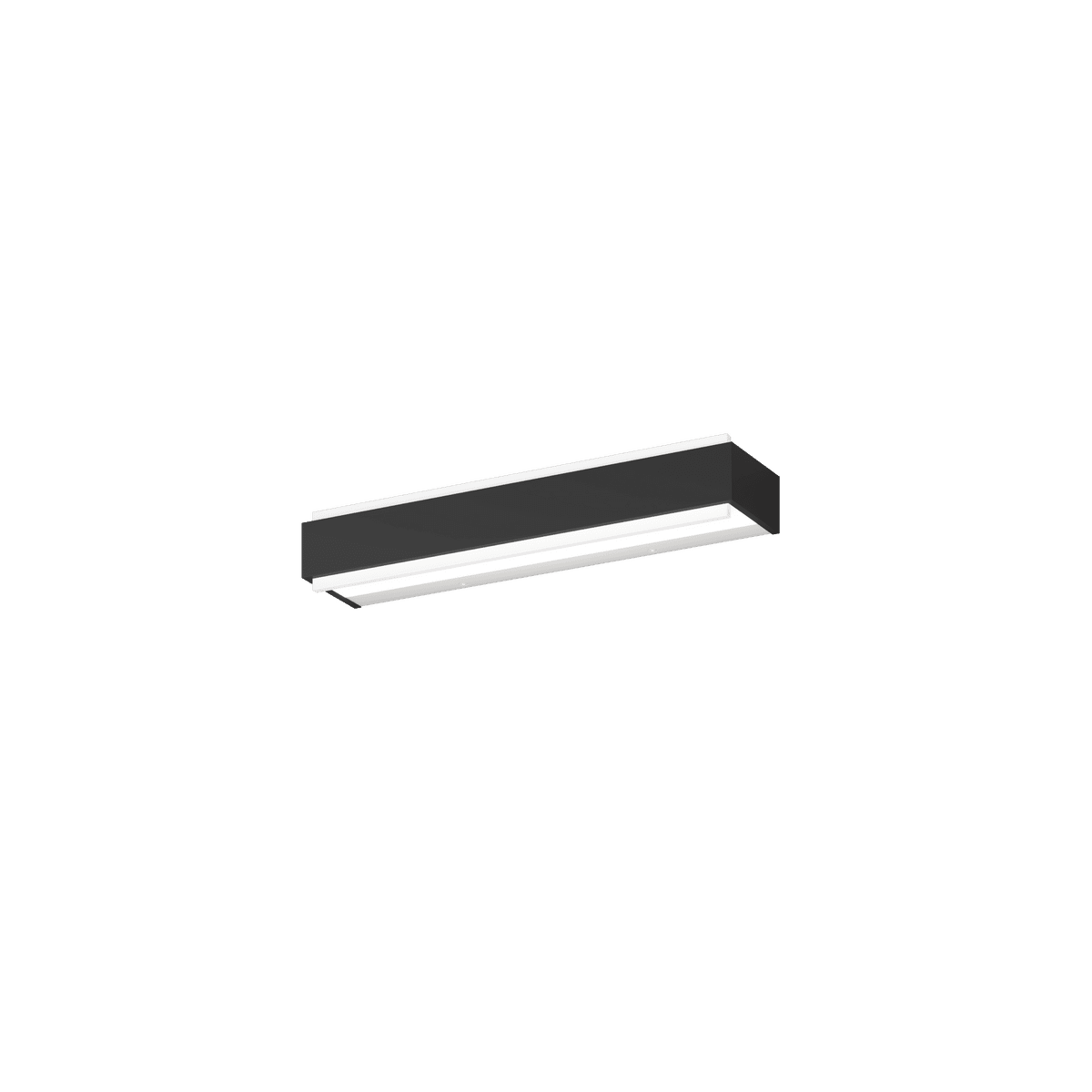 1213/45 DM-NE BIOS APPLIQUE /PLAFONIERA MEDIA NERO A LED INTEGR. SWITCH 3000/4000 CON DIFFUSORE IN METACR. SATIN.