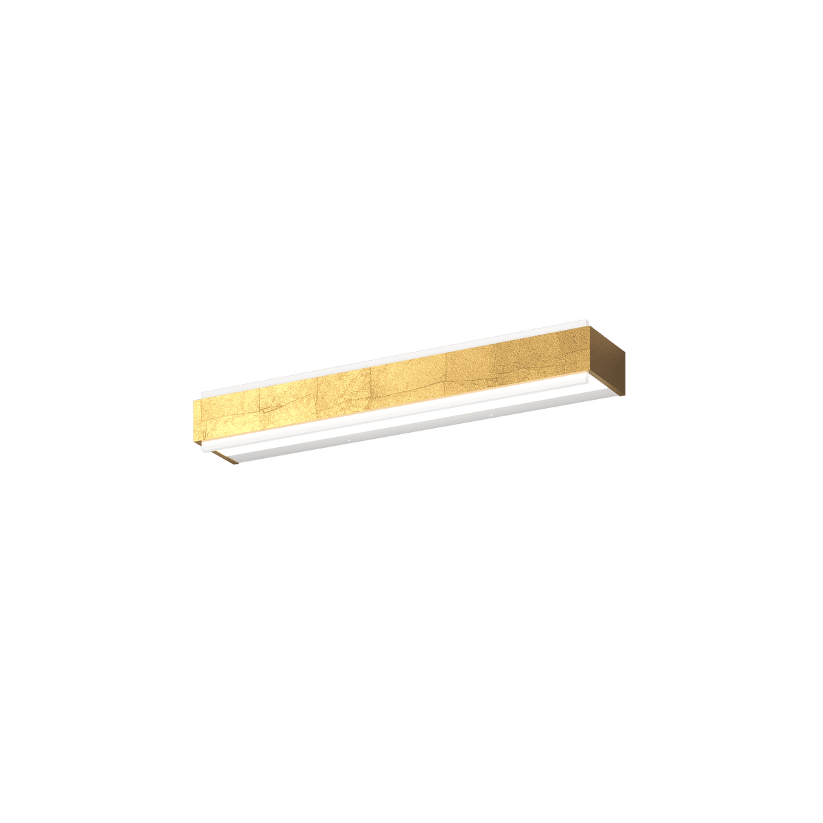 1213/55 DM-FO BIOS APPLIQUE /PLAFONIERA GRANDE FOGLIA ORO A LED INTEGR. SWITCH 3000/4000CON DIFFUSORE IN METACR. SATIN.