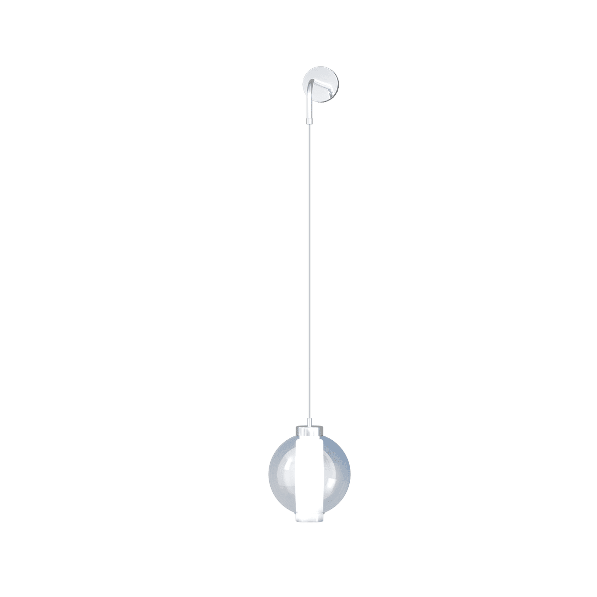 1215CR/A-BL WAX APPLIQUE CROMO REGOLABILE 1 LUCE VETRO BLU