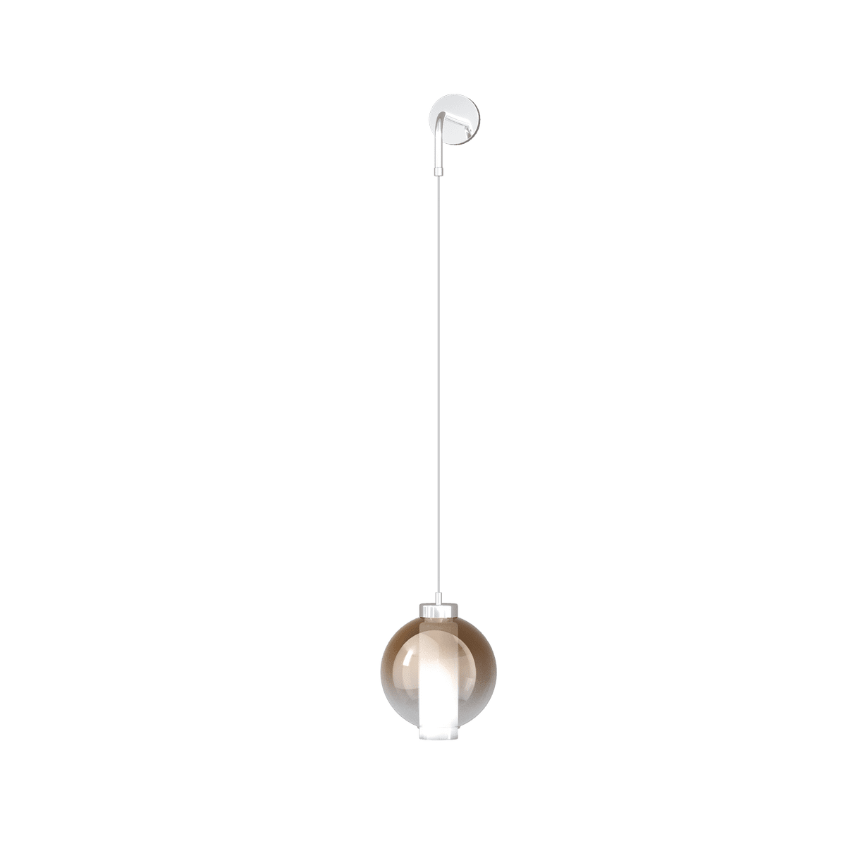 1215CR/A-BR WAX APPLIQUE CROMO REGOLABILE 1 LUCE VETRO BRONZO