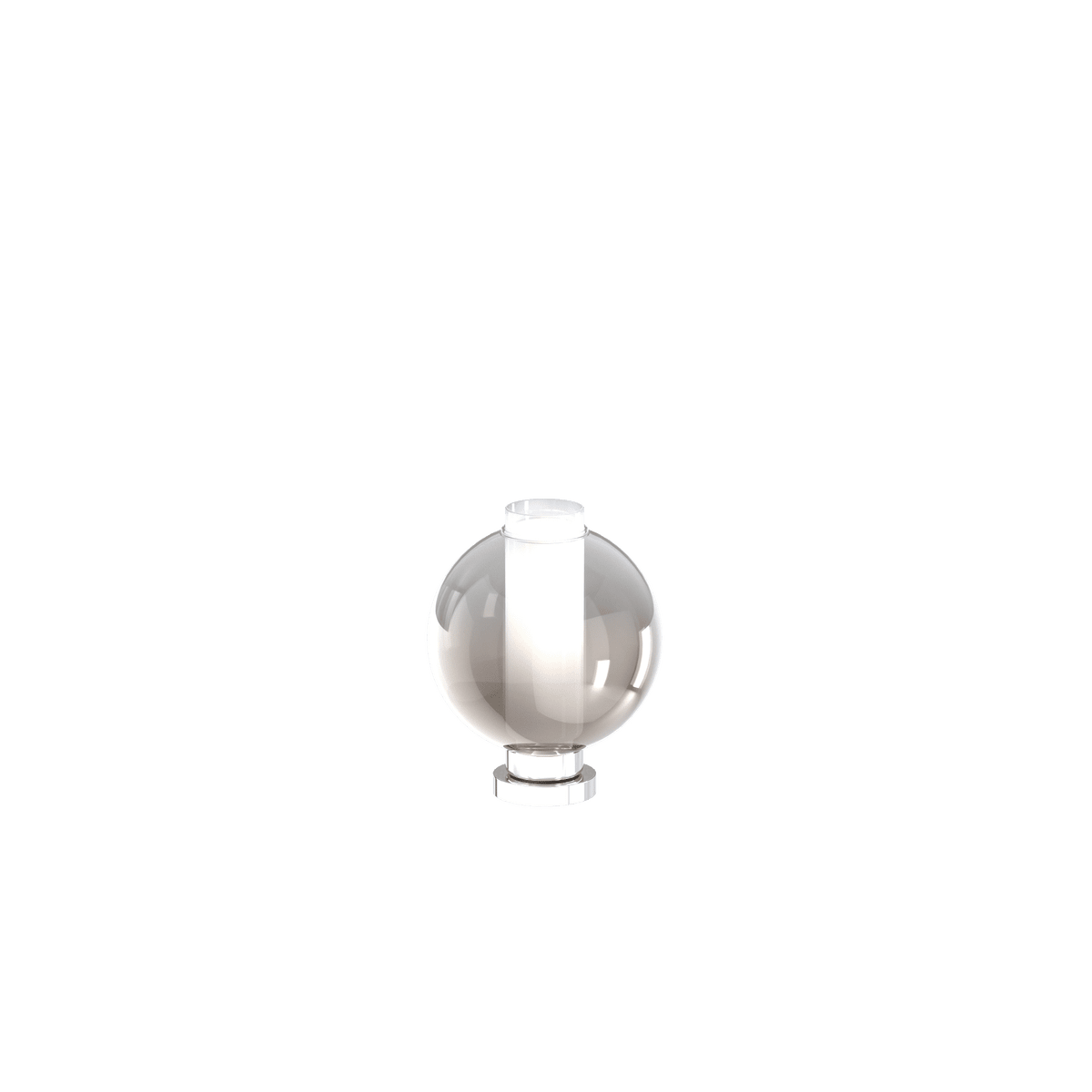 1215CR/P-BR WAX PORTATILE CROMO 1 LUCE VETRO BRONZO