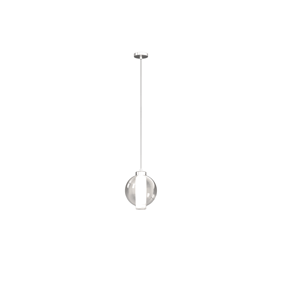 1215CR/S1-AM WAX SOSP. CROMO 1 LUCE VETRO AMBRA