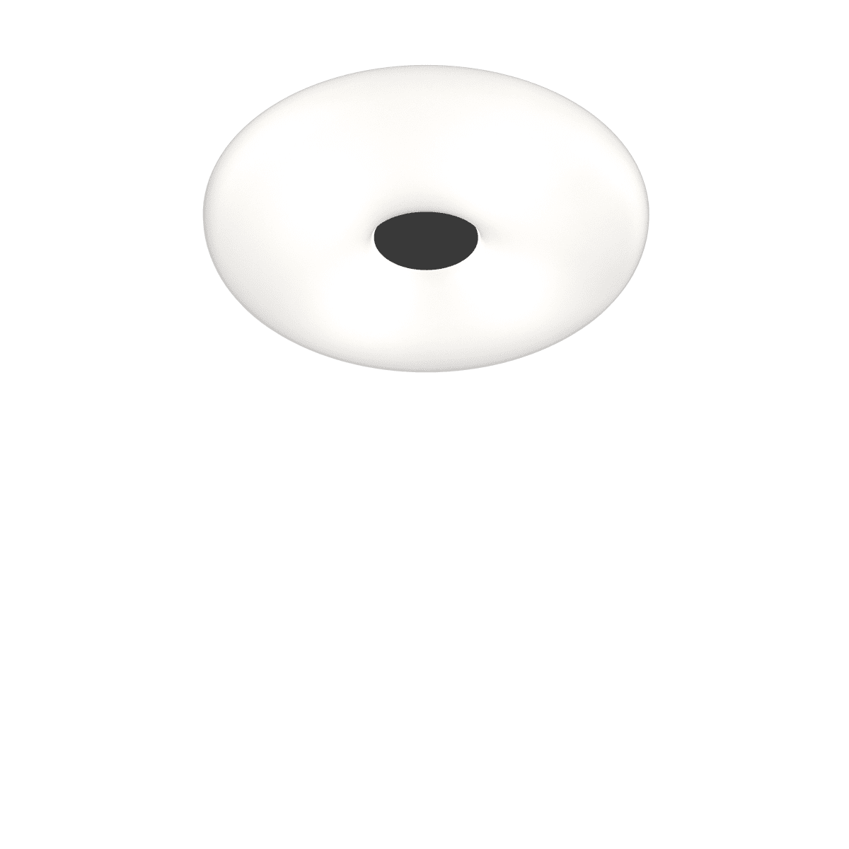 1217/PLG BENNY APPLIQUE/PLAFONIERA 52 CM. 4 LUCI VETRO OPALE SAT. + 3 DECORI INCLUSI (BI+NE+SA)