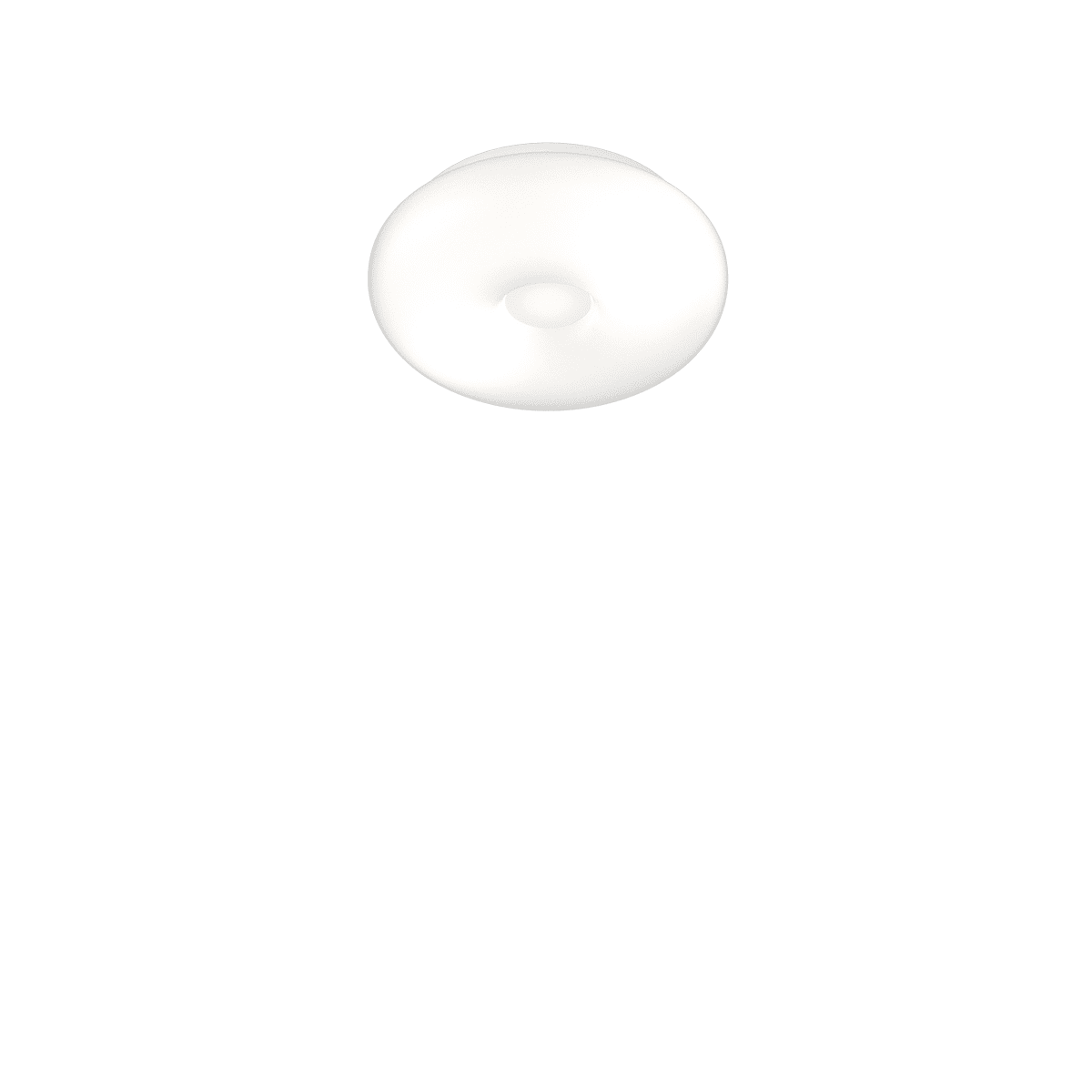 1217/PLP BENNY APPLIQUE/PLAFONIERA 33 CM. 2 LUCI VETRO OPALE SAT. + 3 DECORI INCLUSI (BI+NE+SA)