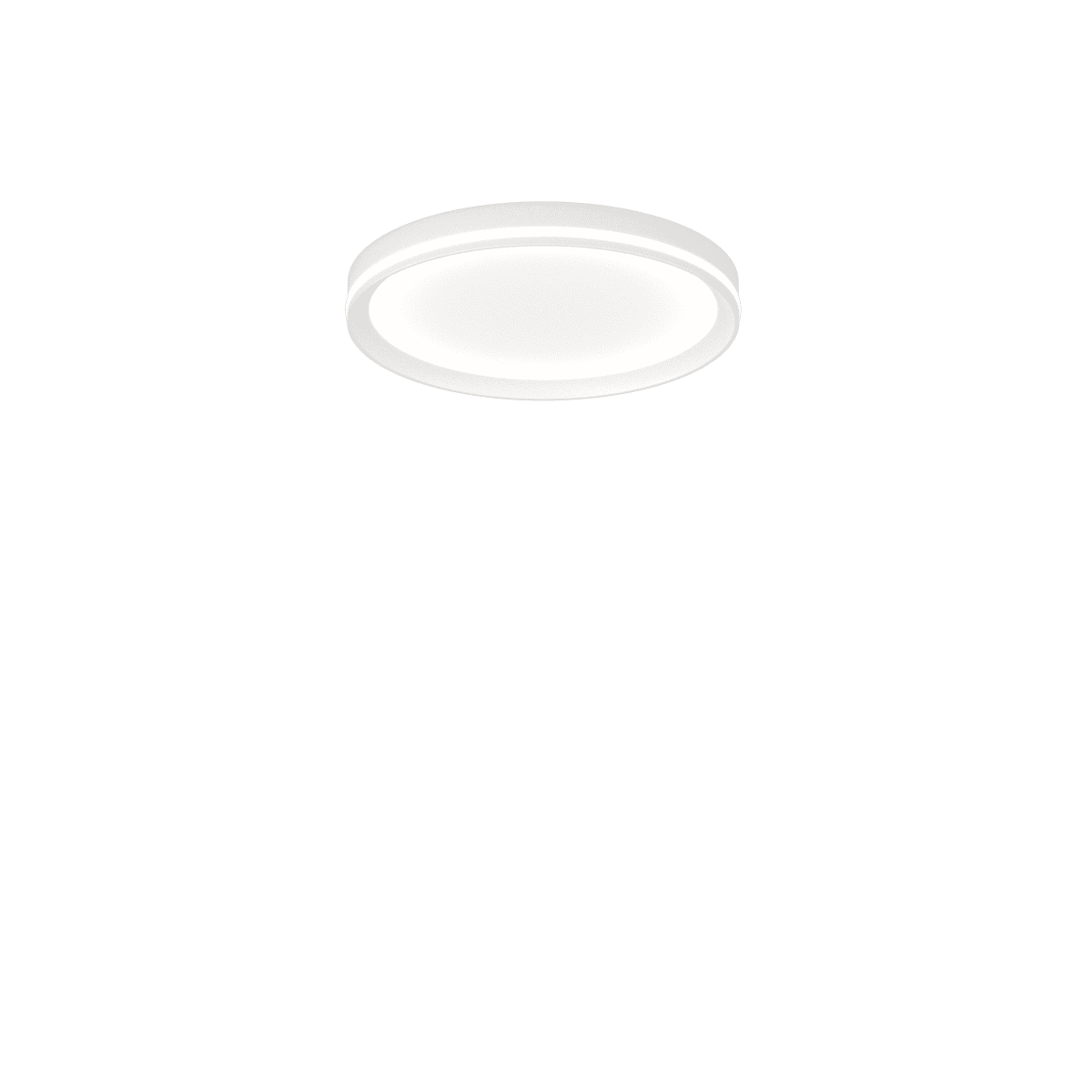 1222/40-BI AERA APPLIQUE/PLAFONIERA D.40 CM. BIANCO BIEMISSIONE DOPPIA ACCENSIONE WALL STEP + CCT 3000/3500/4000 SWITCH