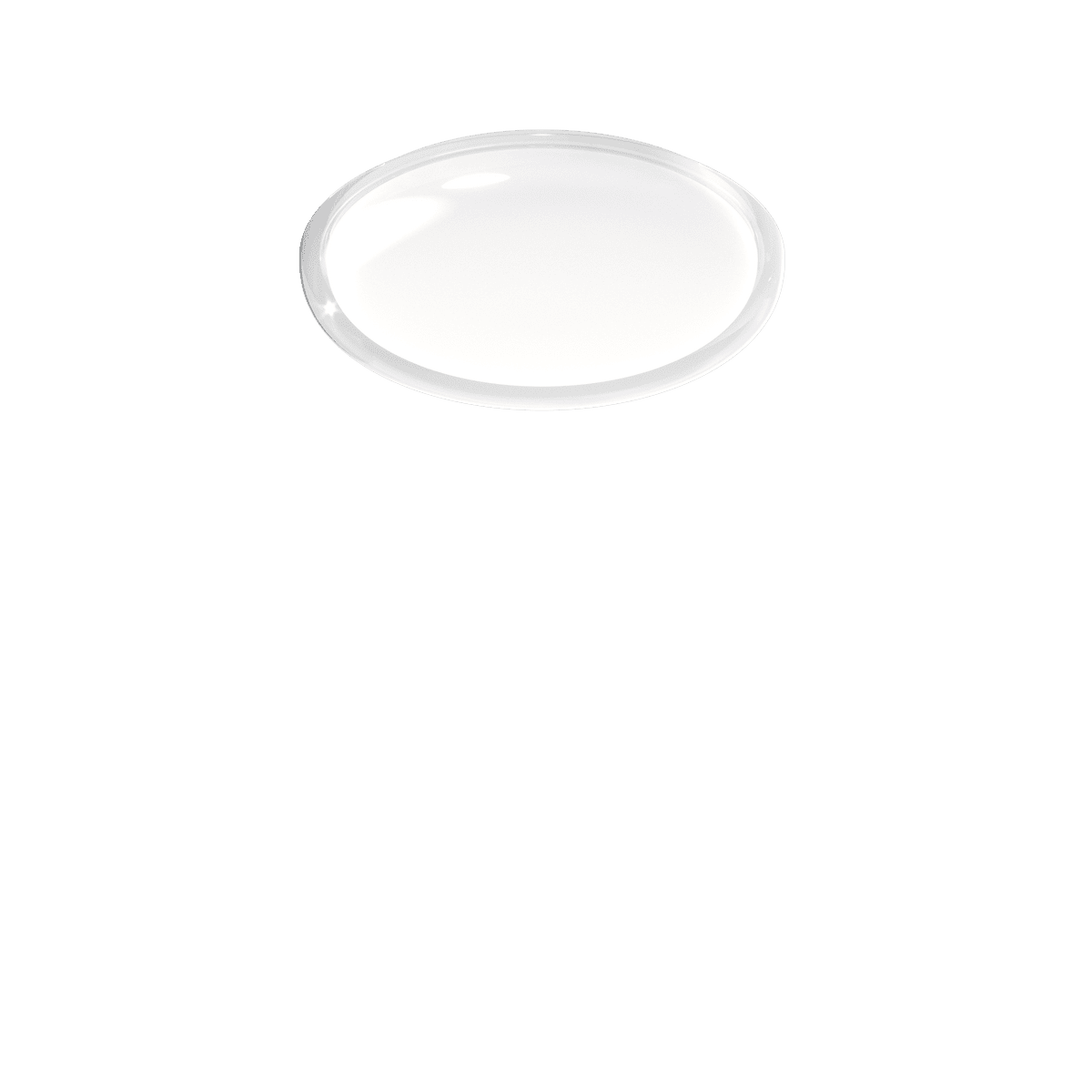 1225/50-TR BUBBLE APPLIQUE/PLAFONIERA D.50 BIANCO/TRASPARENTE 5CCT SWITCH