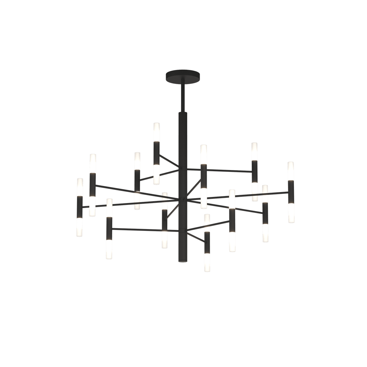 1226/100-NE SPACE SOSPENSIONE 24 LUCI NERO