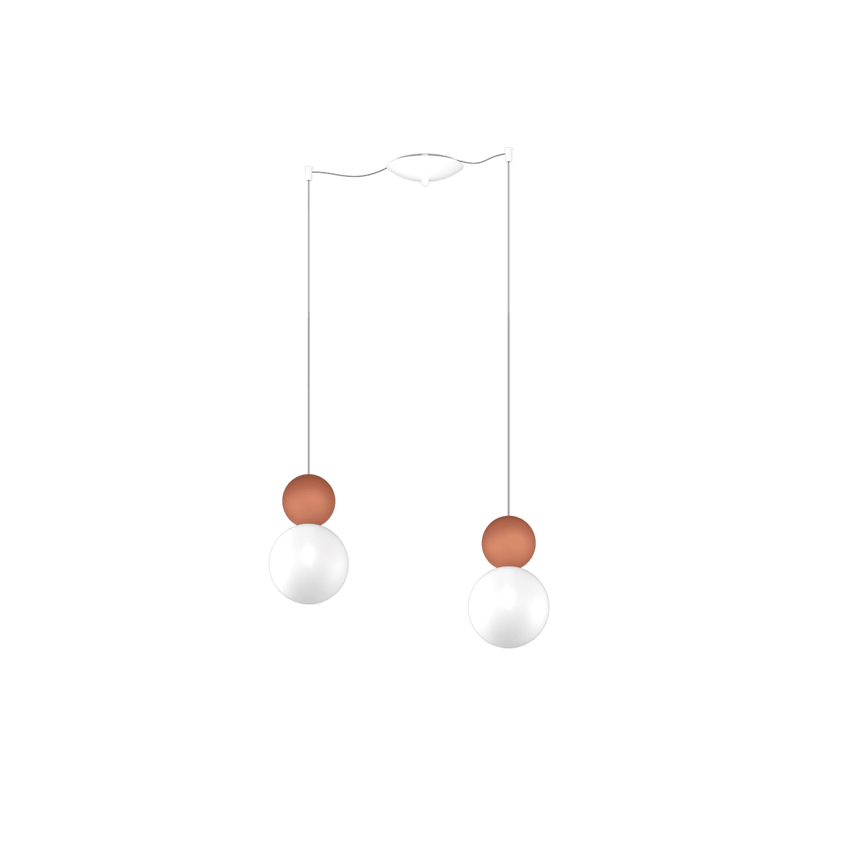 1228/S2 S-RT COTTAGE SOSPENSIONE SPOSTABILE 2 LUCI TERRA ROSSA