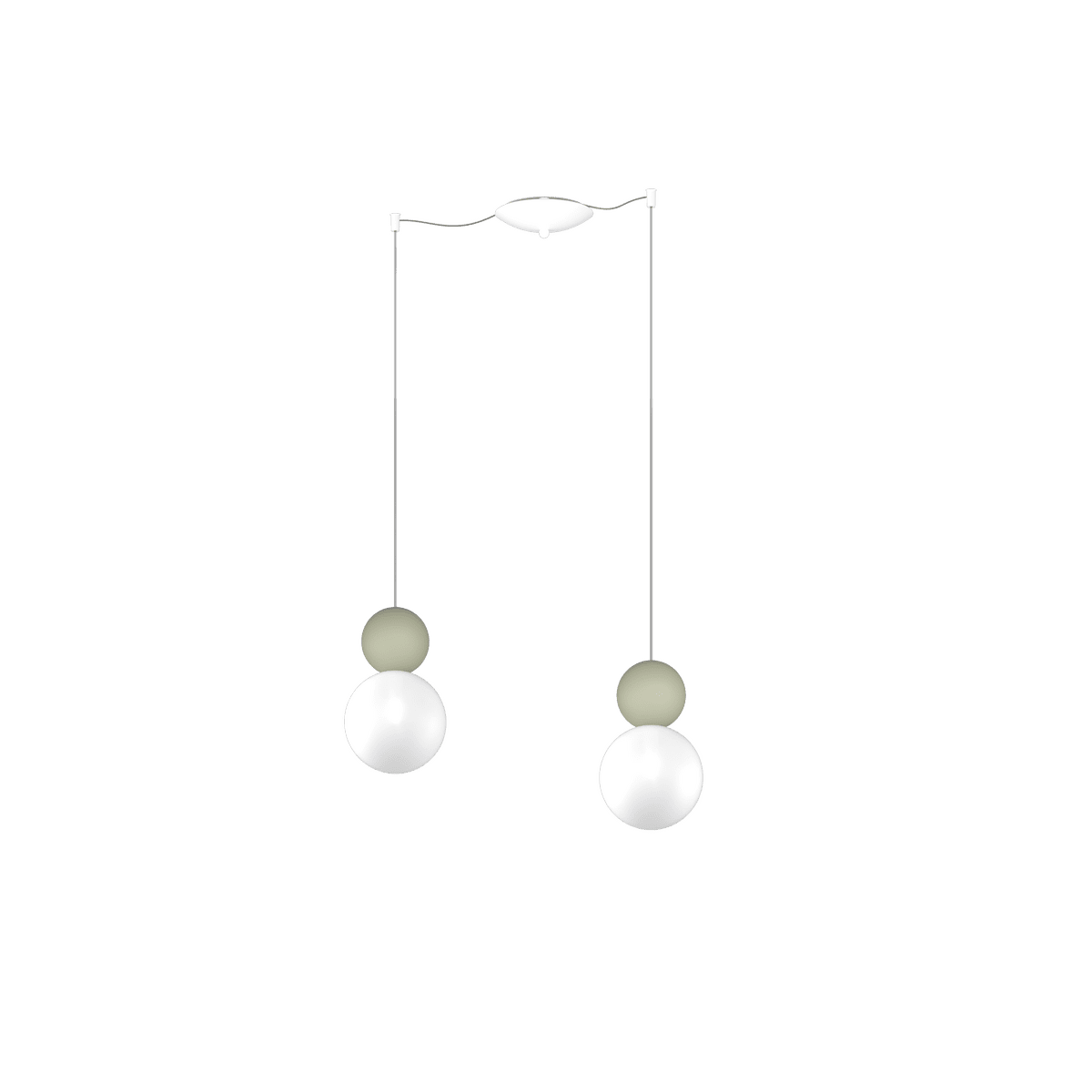 1228/S2 S-VE COTTAGE SOSPENSIONE SPOSTABILE 2 LUCI VERDE