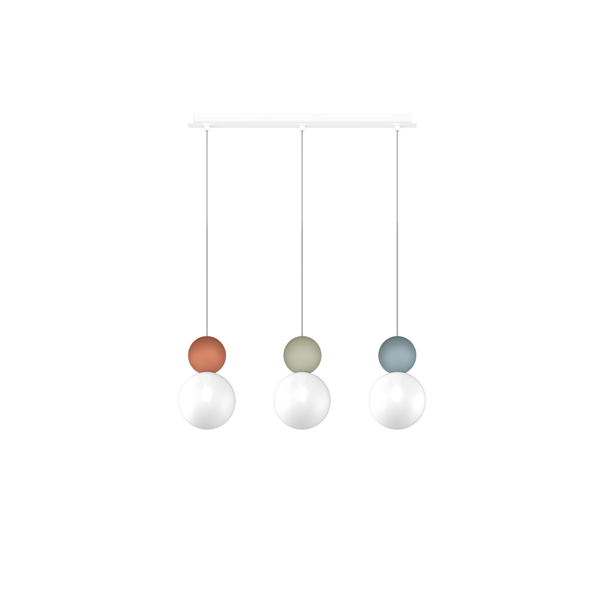 1228/S3 R-MC COTTAGE SOSPENSIONE RETTANGOLARE 3 LUCI MULTICOLOR (1XVE+1XBL+1XRT)