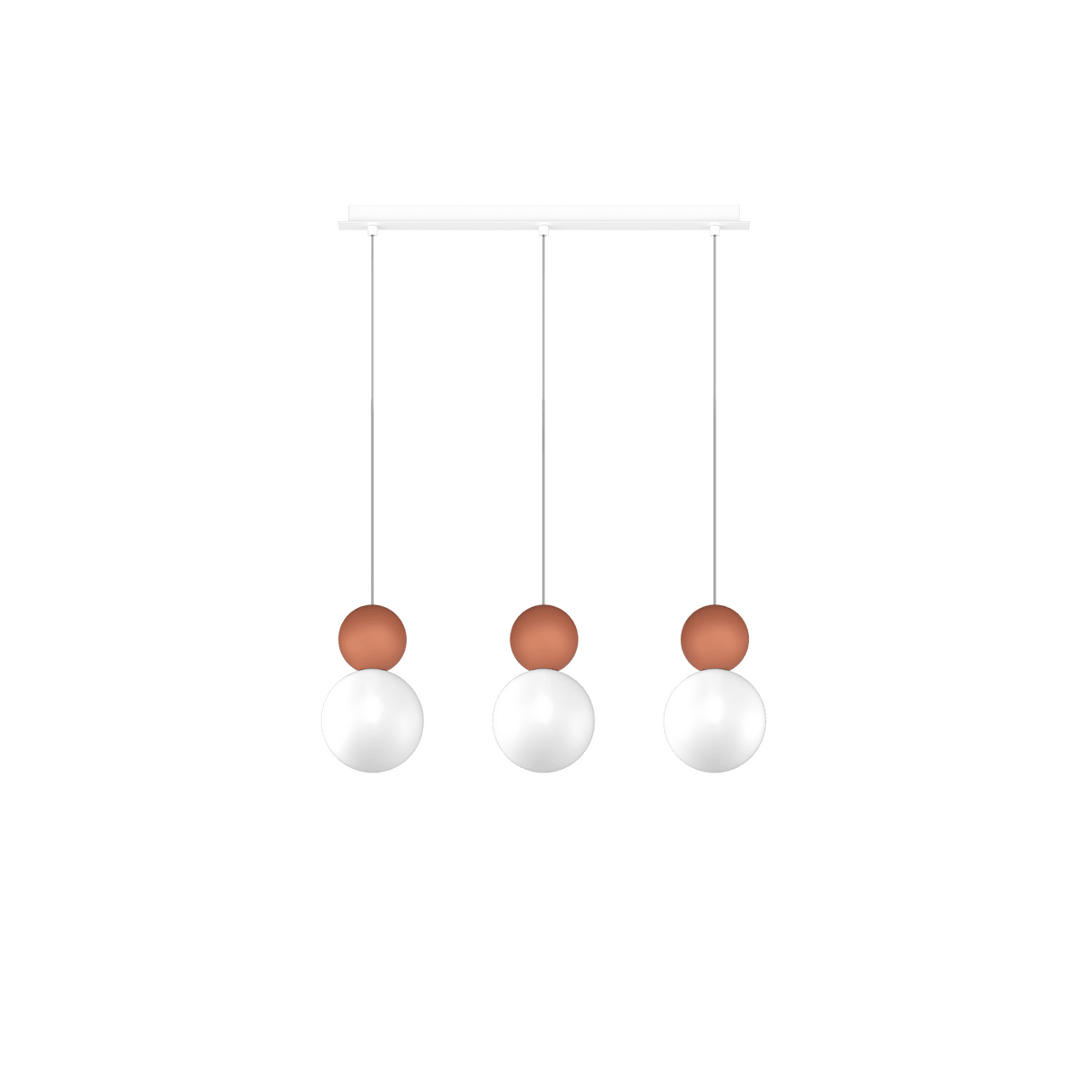 1228/S3 R-RT COTTAGE SOSPENSIONE RETTANGOLARE 3 LUCI TERRA ROSSA