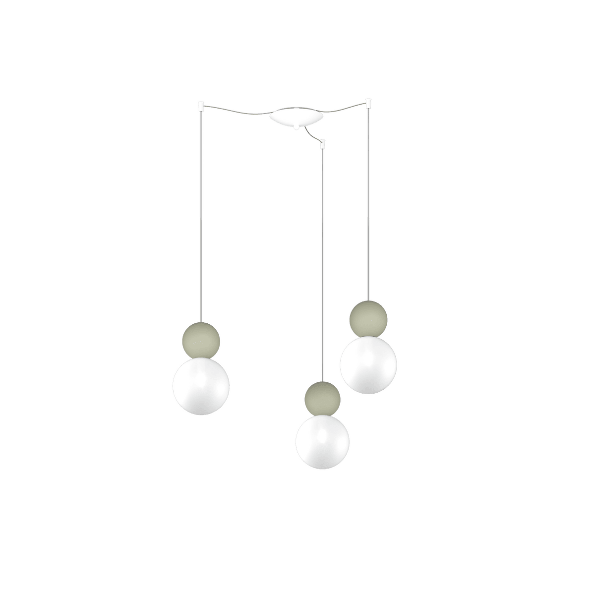 1228/S3 S-VE COTTAGE SOSPENSIONE SPOSTABILE 3 LUCI VERDE