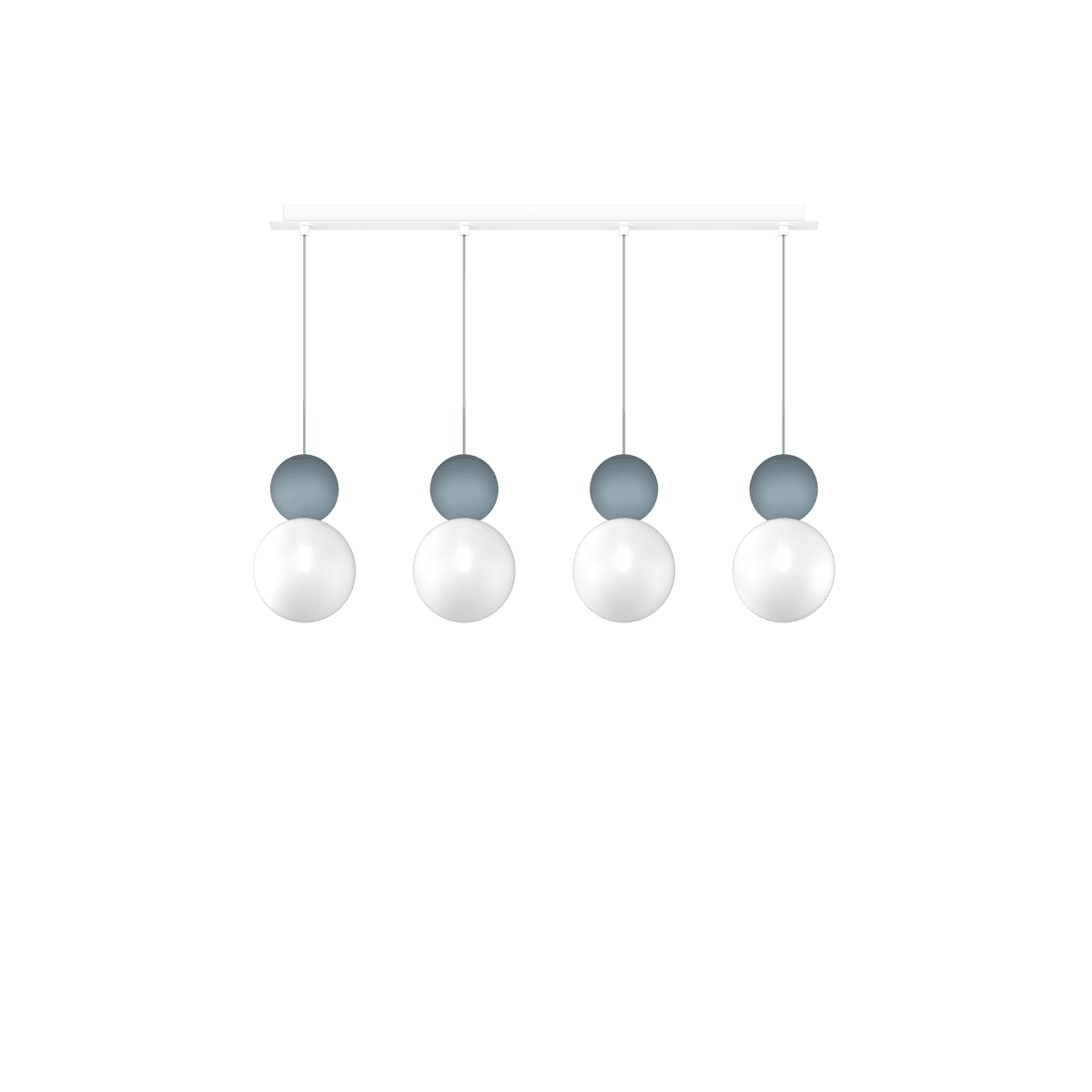 1228/S4 R-BL COTTAGE SOSPENSIONE RETTANGOLARE 4 LUCI BLU