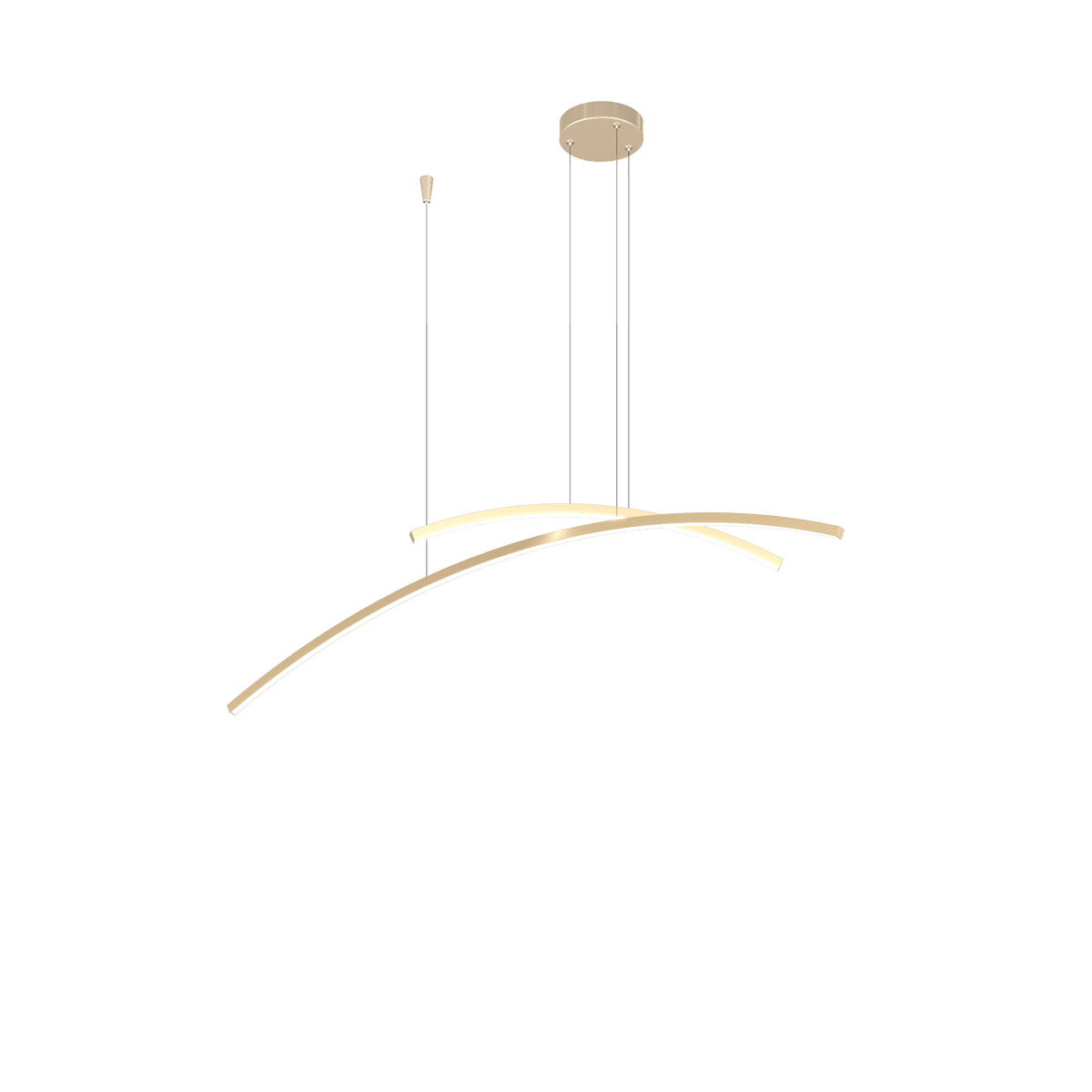 1229/S-OC KAWAII SOSPENSIONE ORO CHAMPAGNE WALL STEP DIMM + CCT 3000/3500/4000 SWITCH