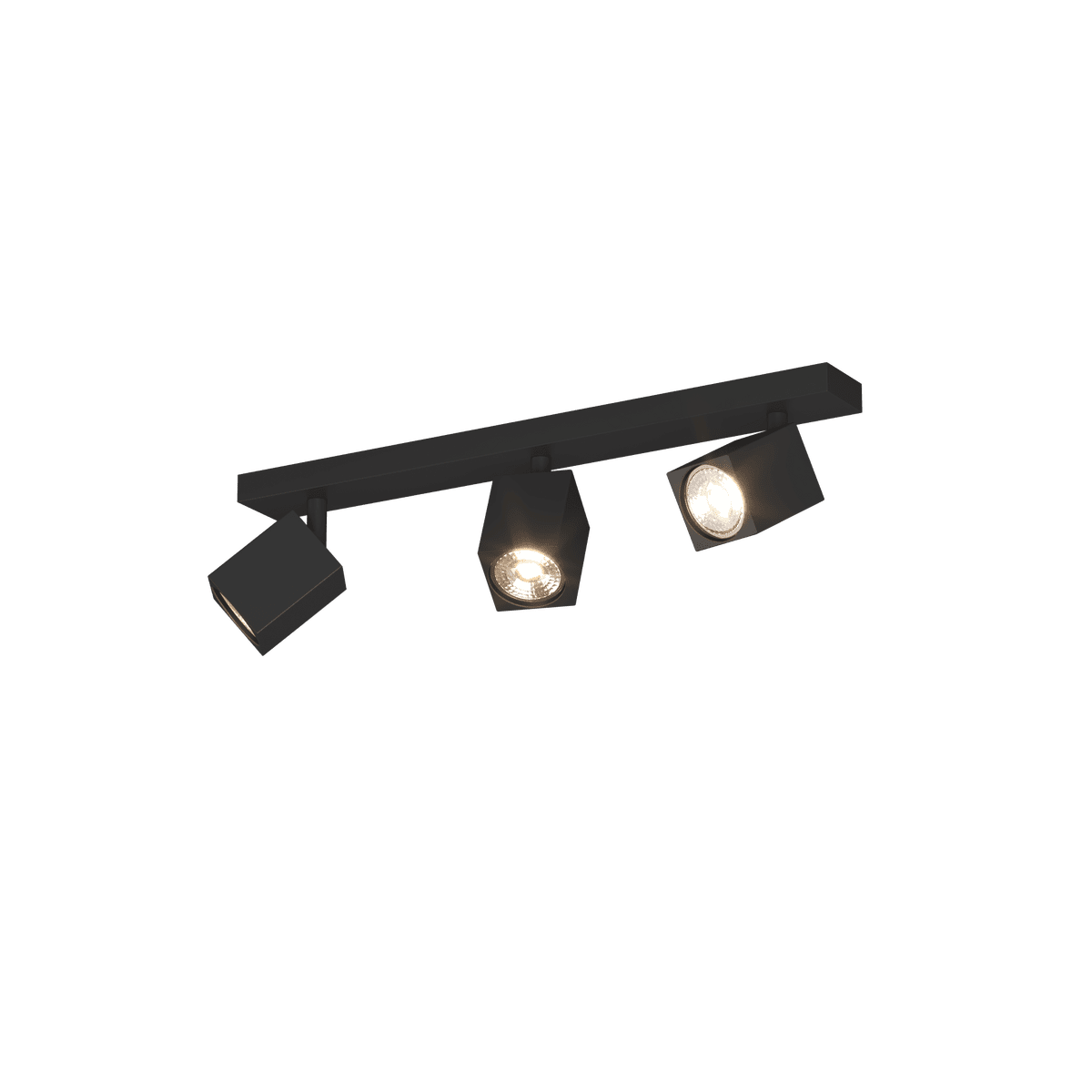 1230/3-NE KIBO FARETTO 3 LUCI NERO GU10 50 MM.
