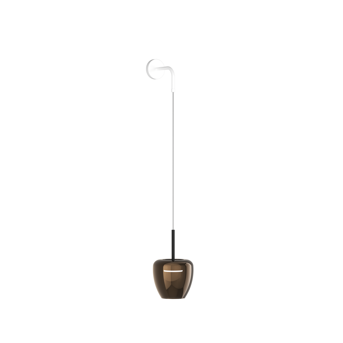 1236BI/A-BR APPLIQUE BIANCO 1 LUCE VETRO PICCOLO BRONZO