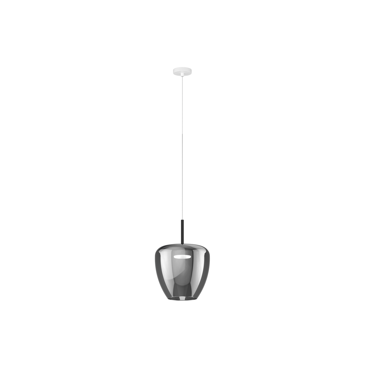 1236BI/SG-FU SOSP. BIANCO 1 LUCE VETRO GRANDE FUME