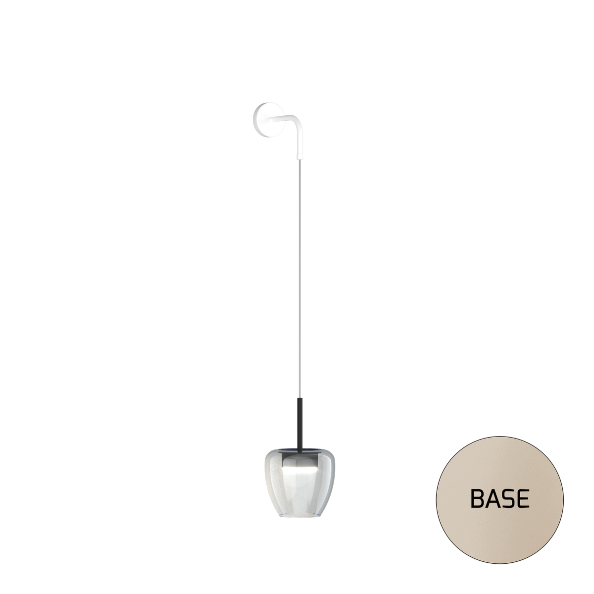 1236SA/A-BL APPLIQUE SABBIA 1 LUCE VETRO PICCOLO BLU