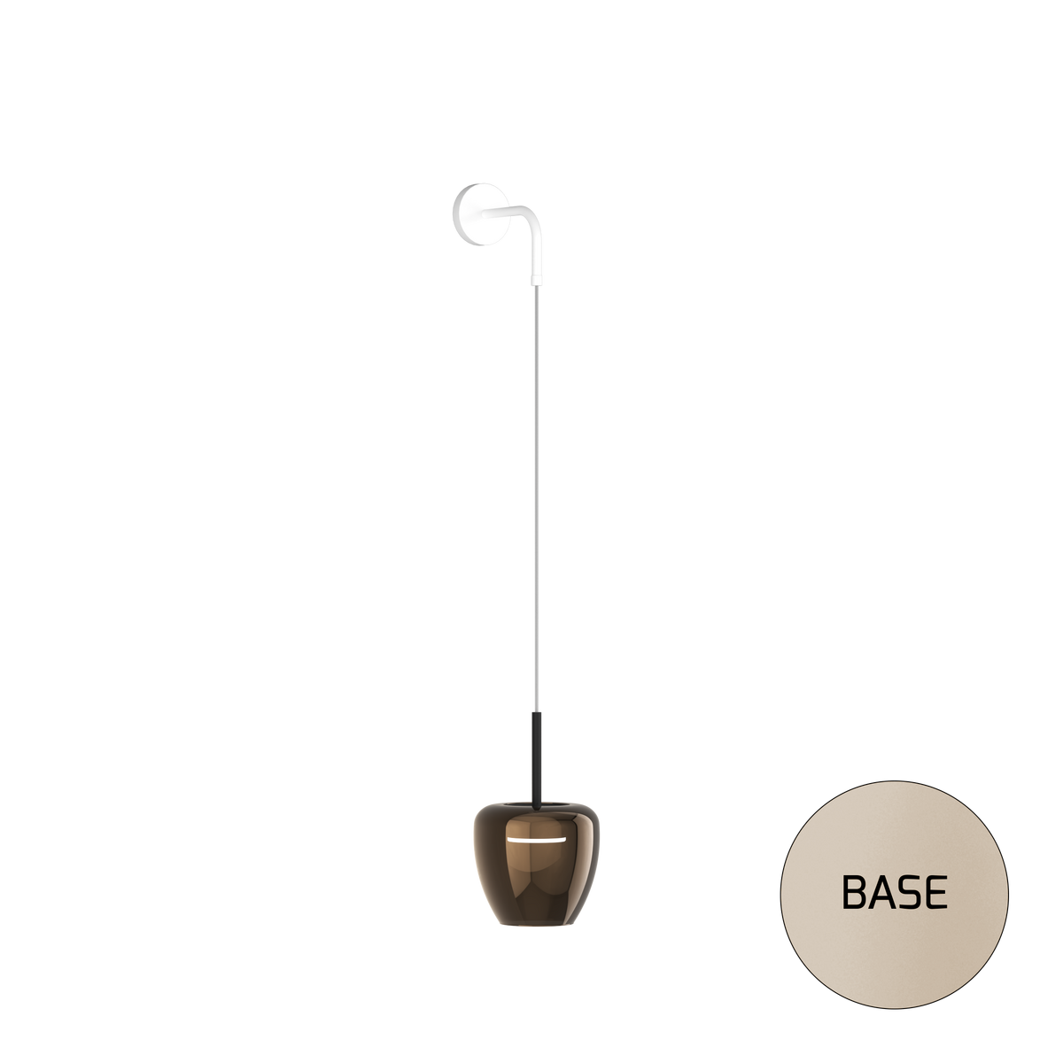 1236SA/A-BR APPLIQUE SABBIA 1 LUCE VETRO PICCOLO BRONZO