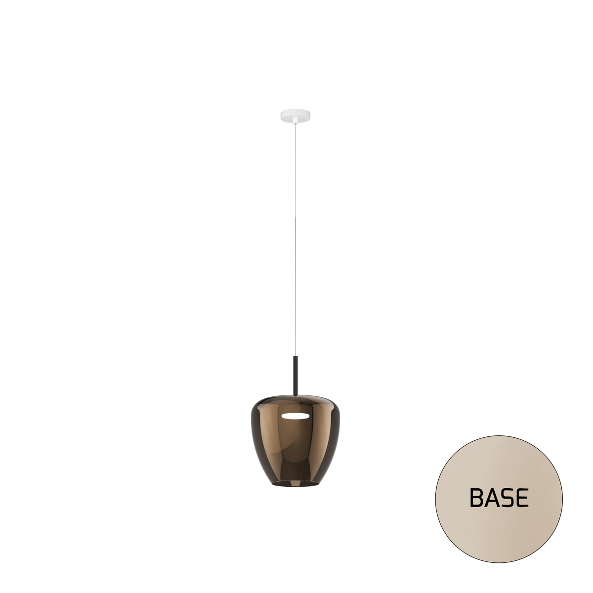 1236SA/SG-BR SOSP. SABBIA 1 LUCE VETRO GRANDE BRONZO