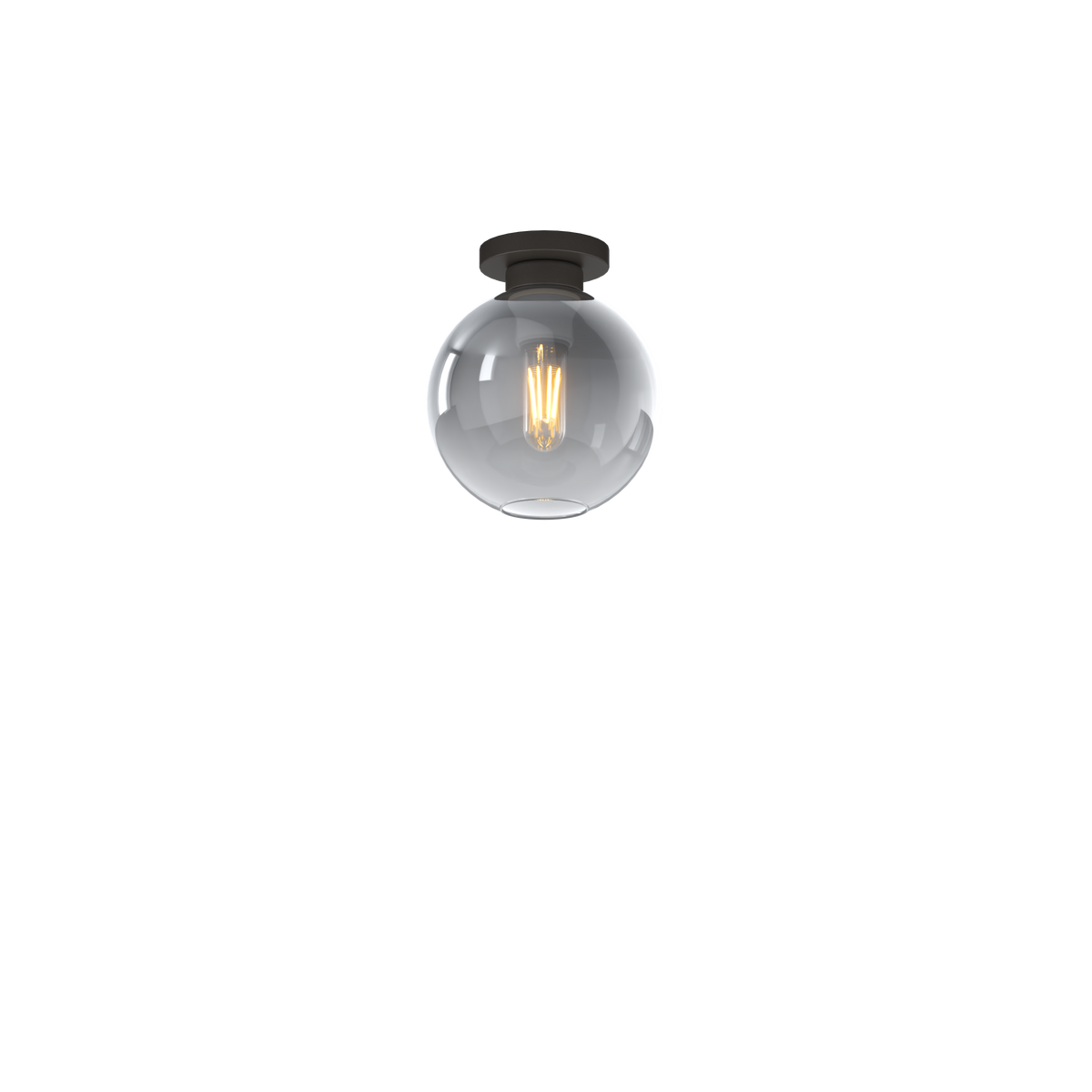 1240NB/PL1-FU L-LINE PLAFONIERA NEARLY BLACK 1 LUCE VETRO FUME