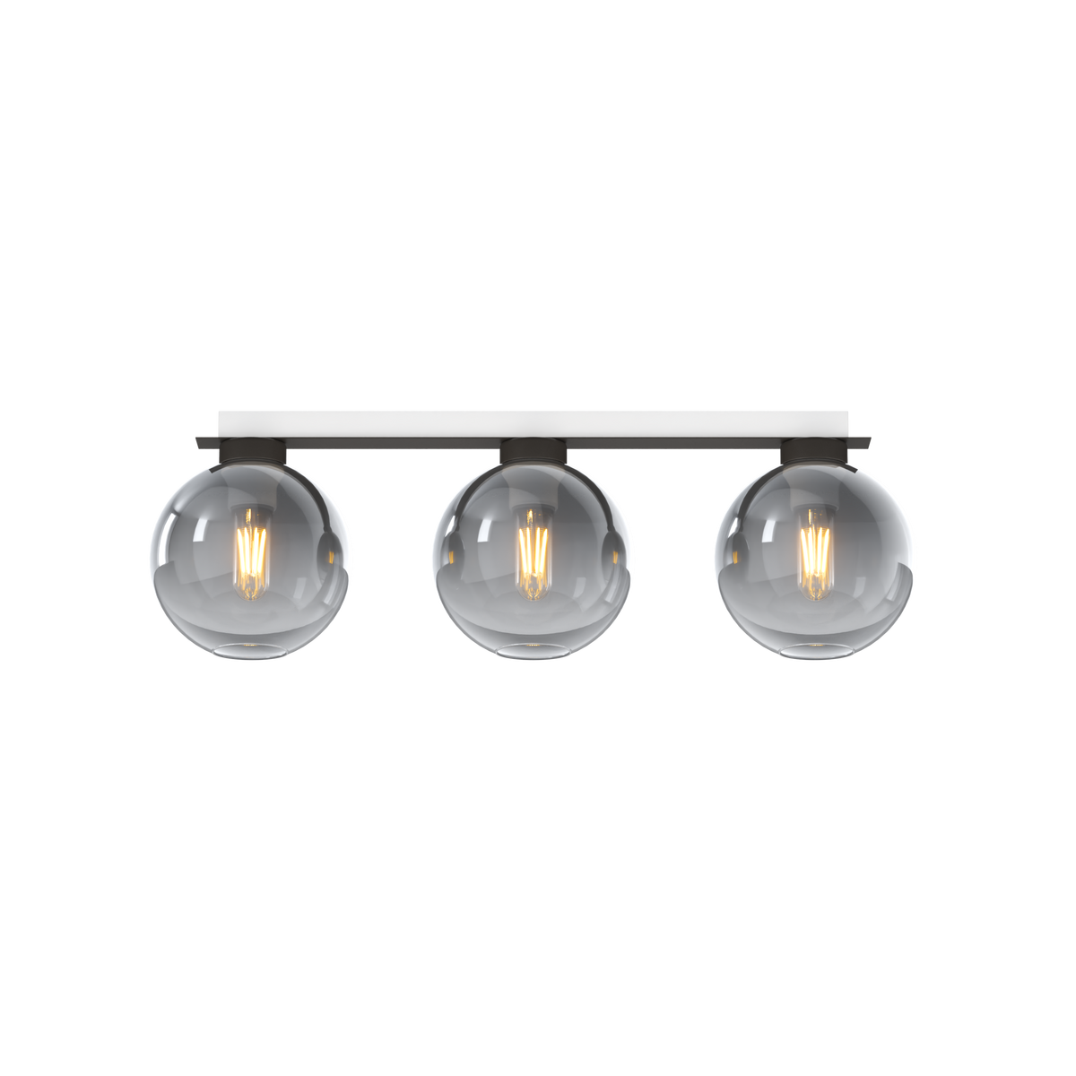 1240NB/PL3 R-FU L-LINE PLAFONIERA NEARLY BLACK 3 LUCI RETTANGOLARE VETRI FUME